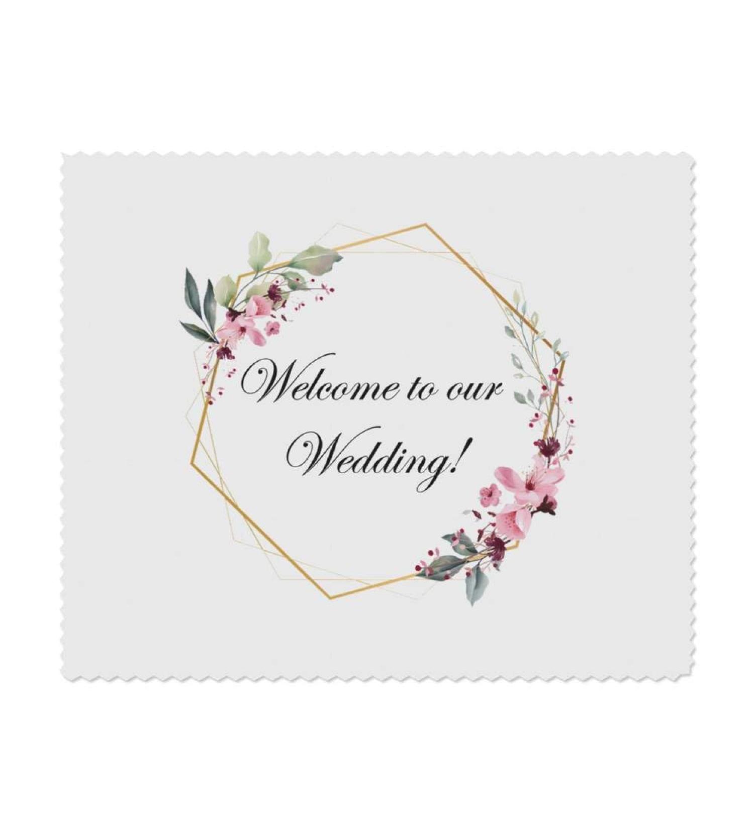 Buy 2 x Microfiber Cleaning Cloths 'Welcome to Our Wedding' - Perfect Wedding Gifts | International Shipping - Buy Online on GoSupps.com