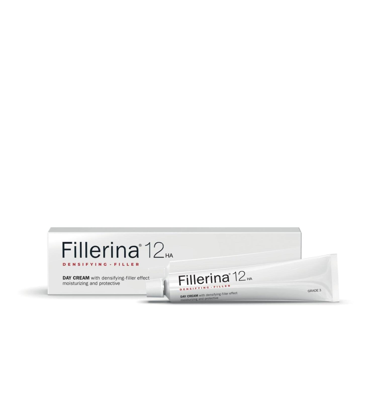 Fillerina Day Cream Grade 3-50ml with 12 Hyaluronic Acid Molecules Collagen and Elastin Moisturizes Nourishes and Revitalizes the Skin - Buy Online on GoSupps.com