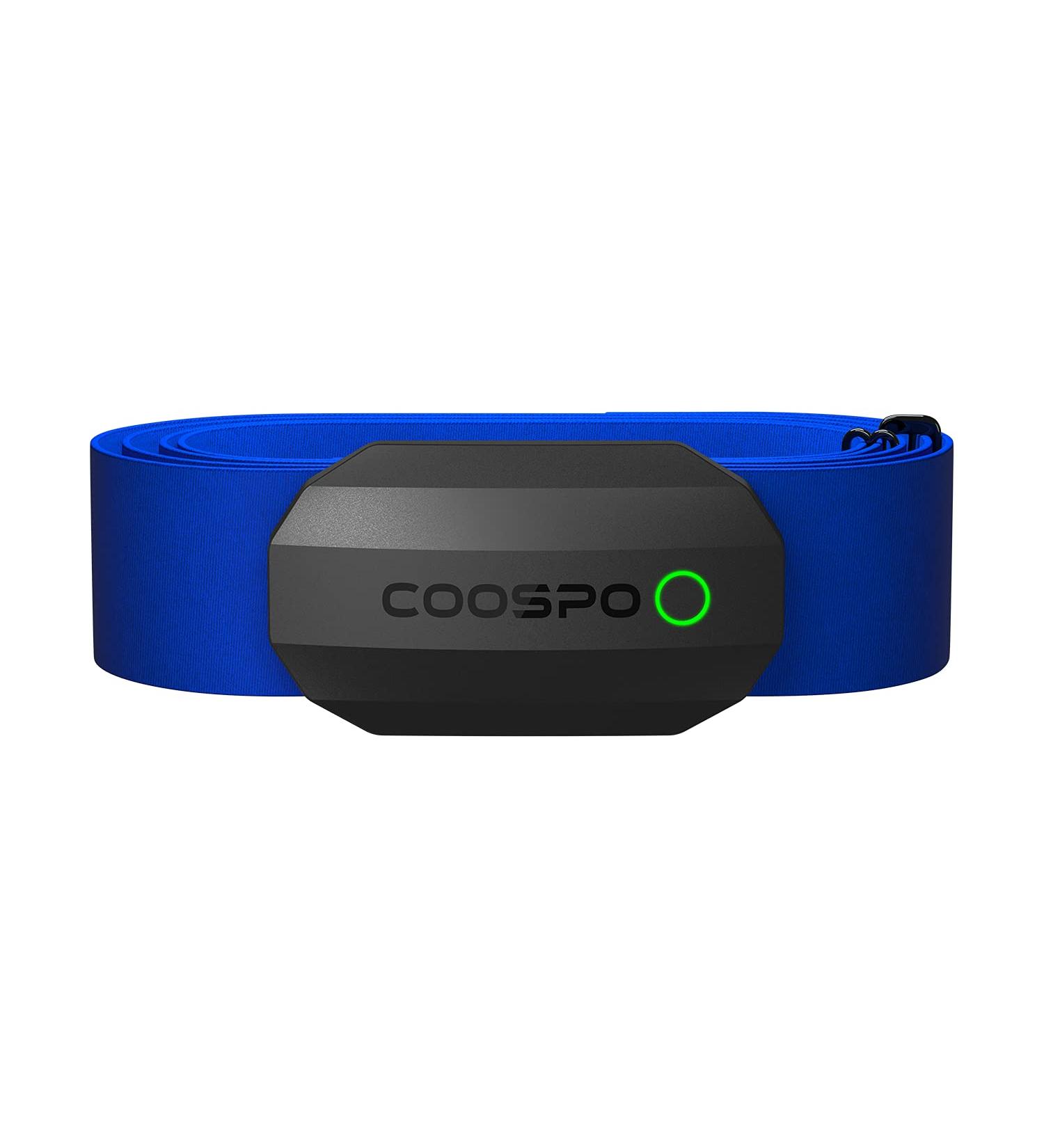 Coospo Bluetooth Heart Rate Monitor Chest Strap - H808s Black-Blue | ANT+ BLE HRM for Running, Cycling, Gym | IP67 Waterproof - Buy Online on GoSupps.com