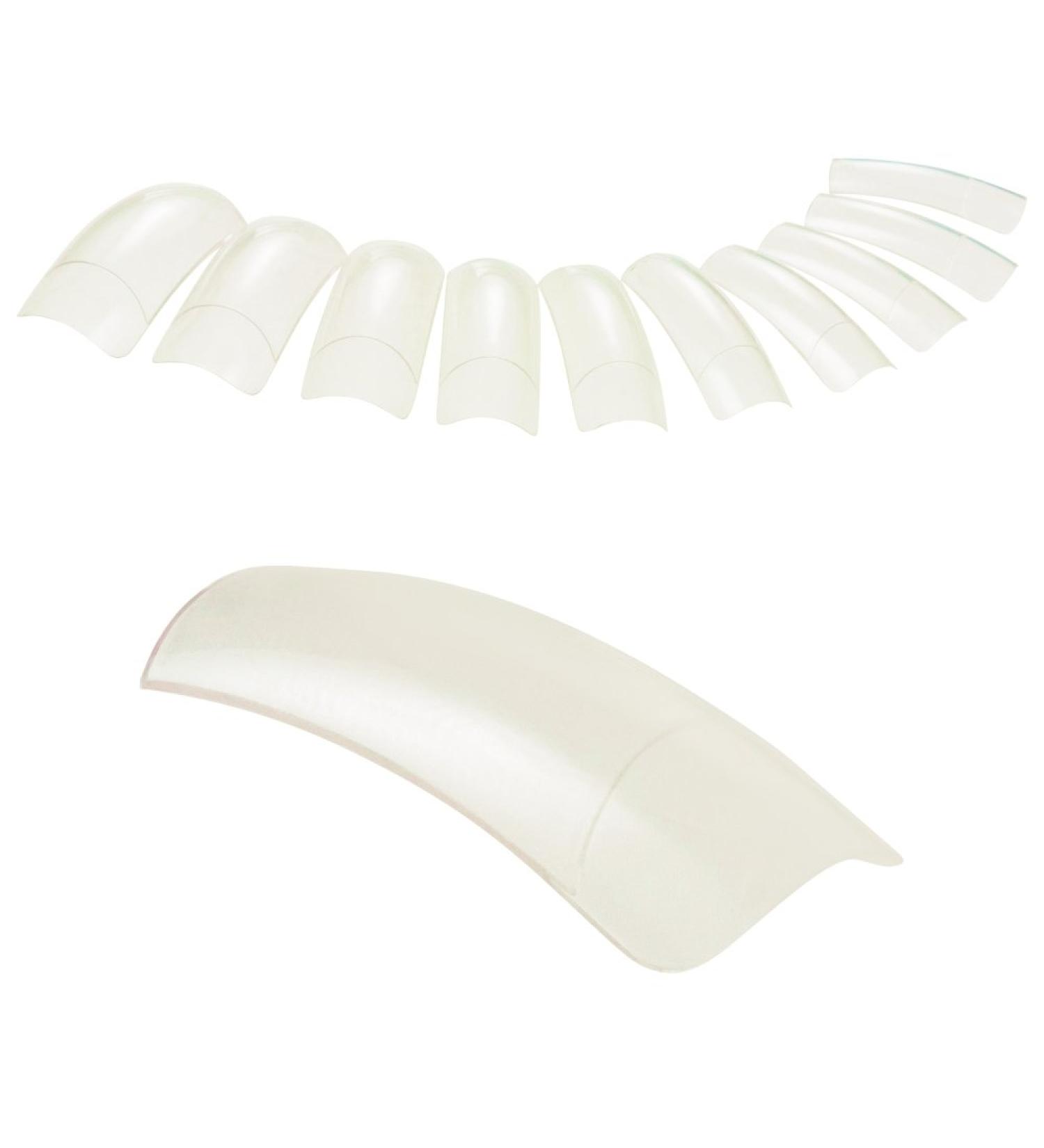 500 Square Natural ABS Tips with Adhesive - 10 Sets of 50 Pieces (Sizes 0-9) | International Shipping - Buy Online on GoSupps.com