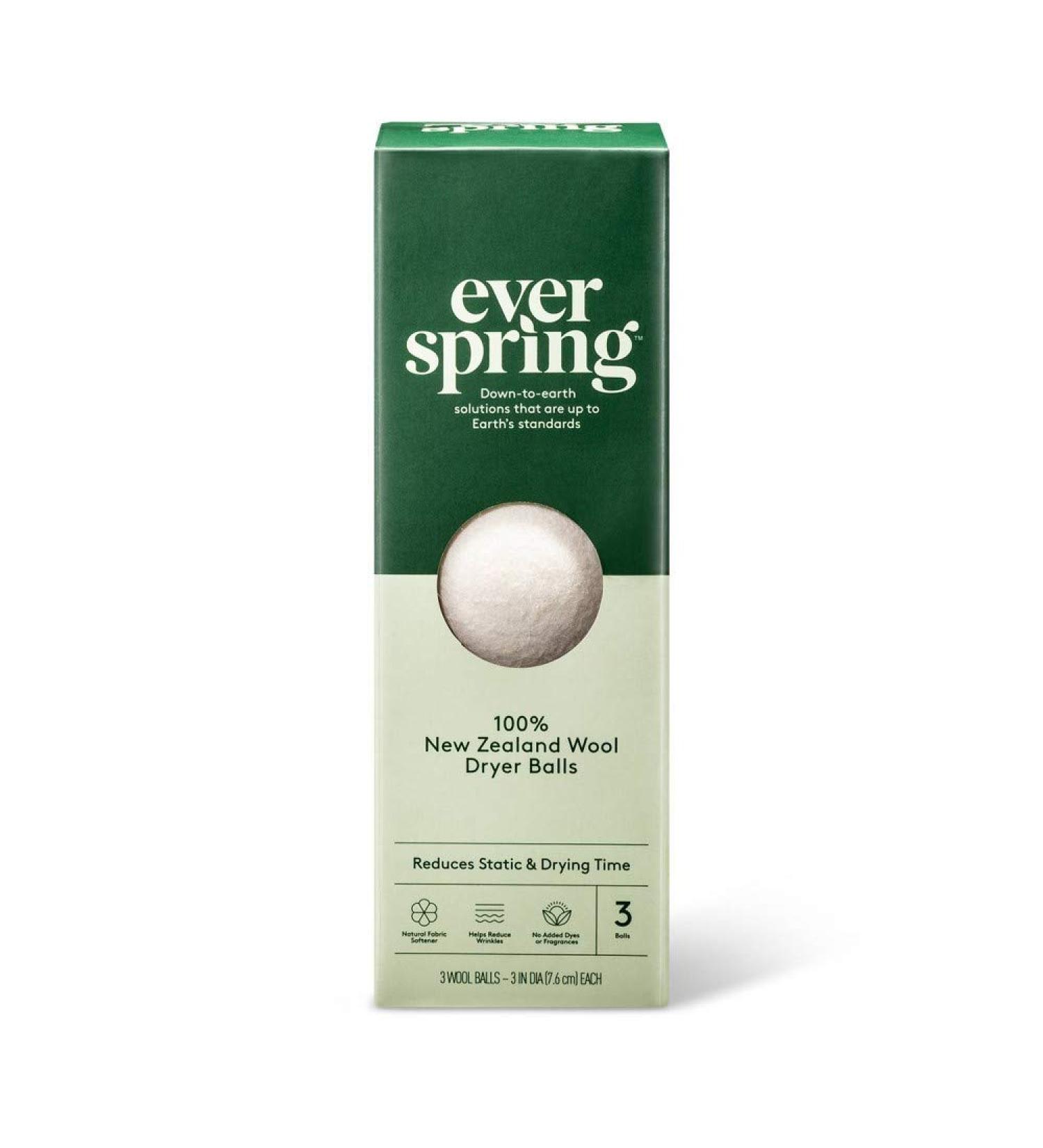 100% New Zealand Wool Dryer Balls - 3ct - Everspring