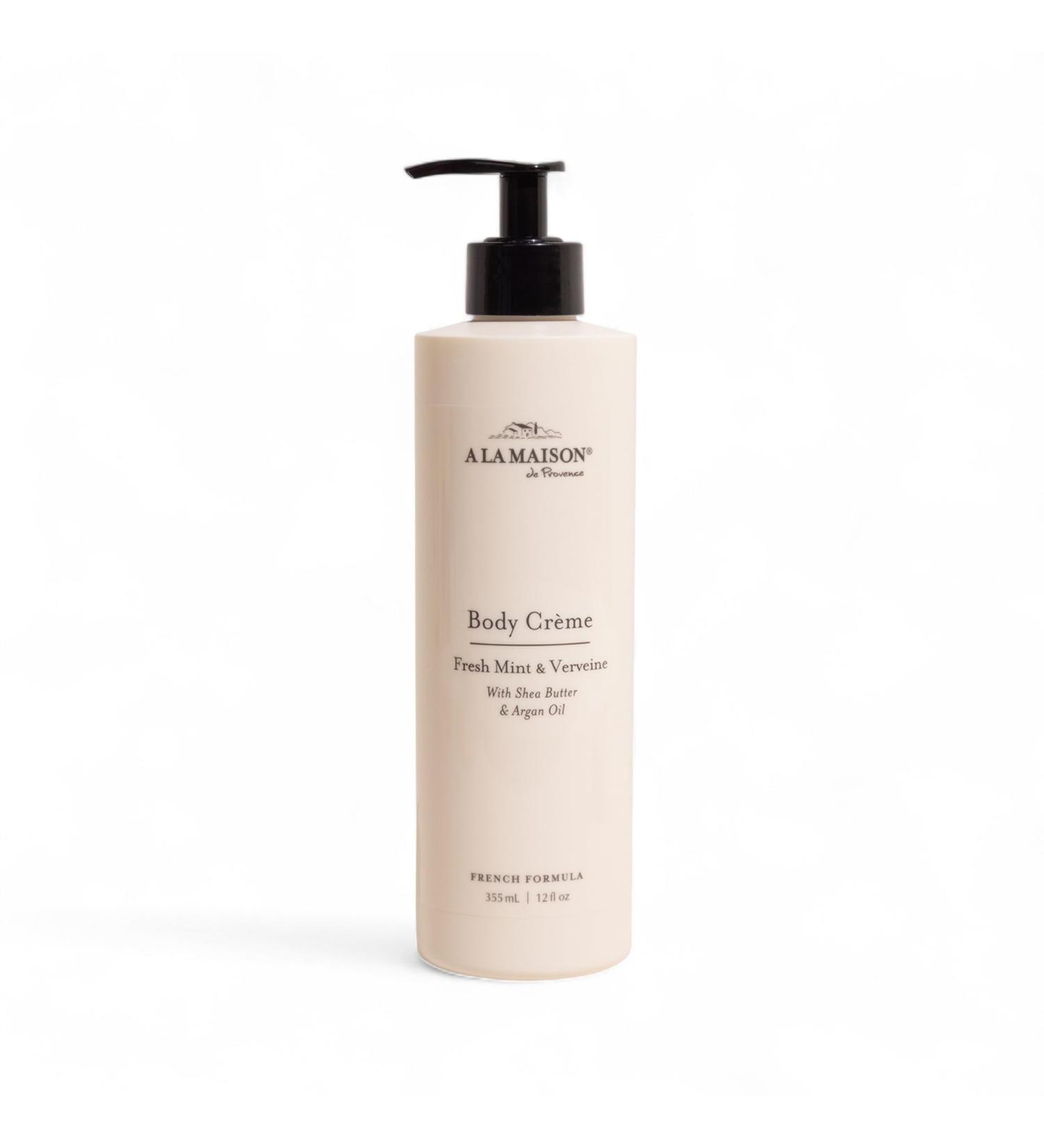 A LA MAISON Body Cr me Fresh Mint & Verveine Shea Butter Body Lotion with Argan & Avocado Oils Rich Nourishing French Formula for Dry Skin 12 oz Amber Collection - Buy Online on GoSupps.com