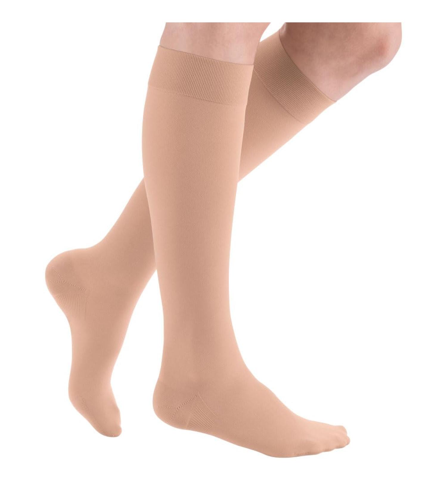 Medi Medive Plus compression knee socks unisex |Medical compression stockings CCL2 for women and men |Caramel |Size VI |closedTime |short