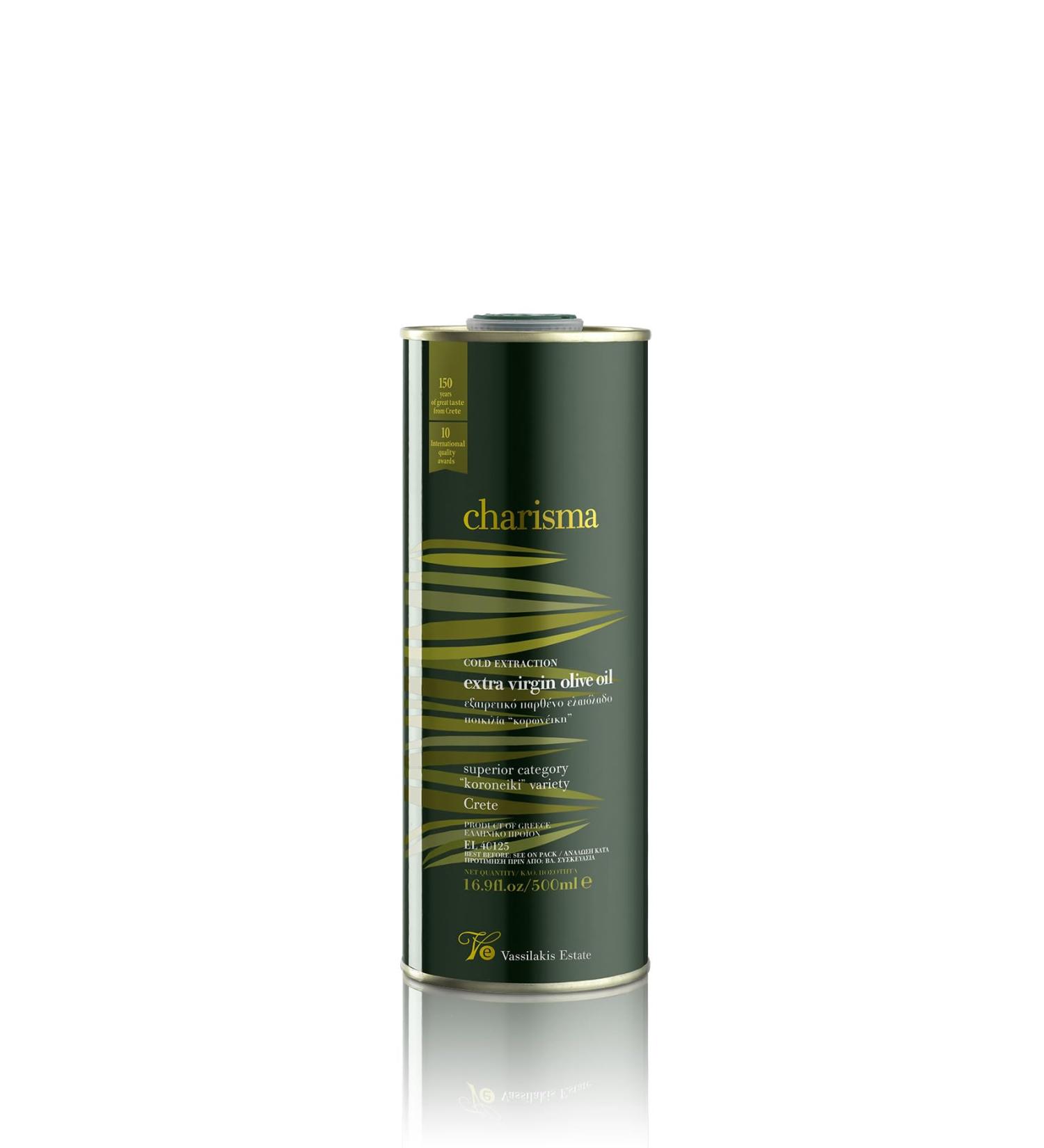 Charisma Greek Extra Virgin Olive Oil from Crete - 500ml Cold Extraction | Premium Quality - Buy Online on GoSupps.com