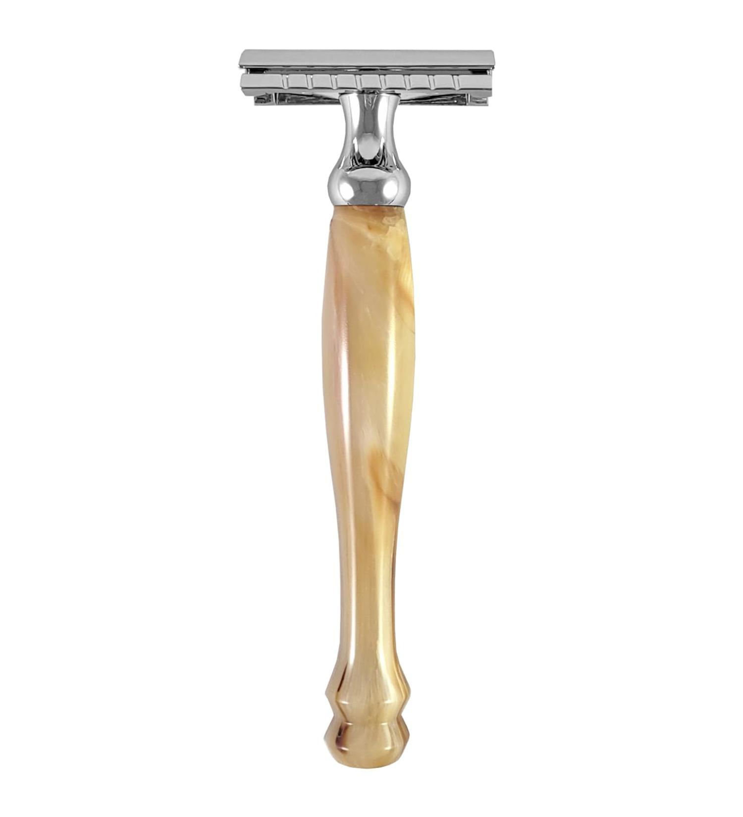 Hans Baier Exclusive safety razor plastic imitation horn