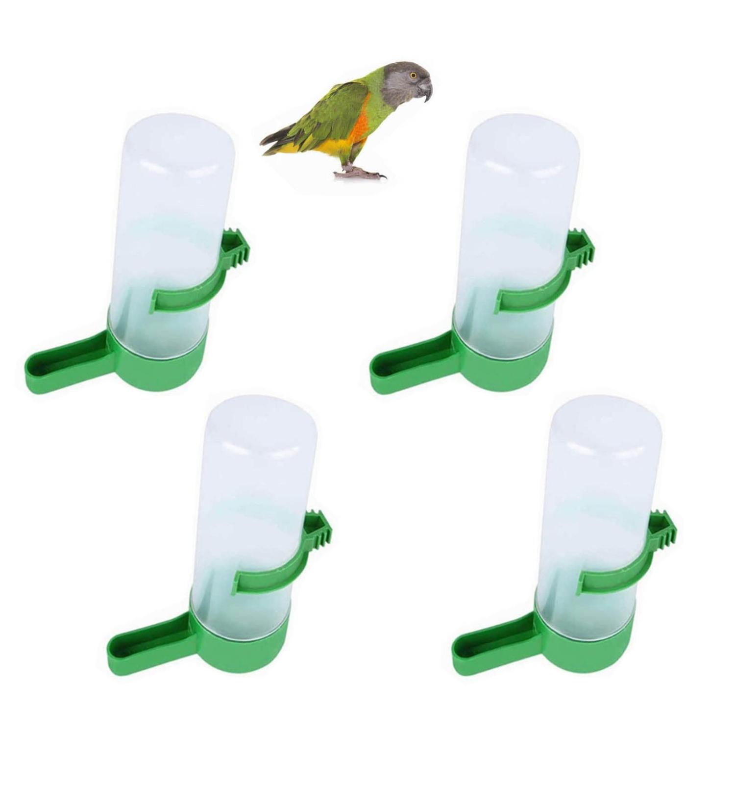 Bird Water Dispenser 4 Pcs Hanging Bird Water Bottles Automatic Bird Water Dispensers for Middle and Small Parrot Budgie Lovebirds Cockatiel Drinking Water - Buy Online on GoSupps.com