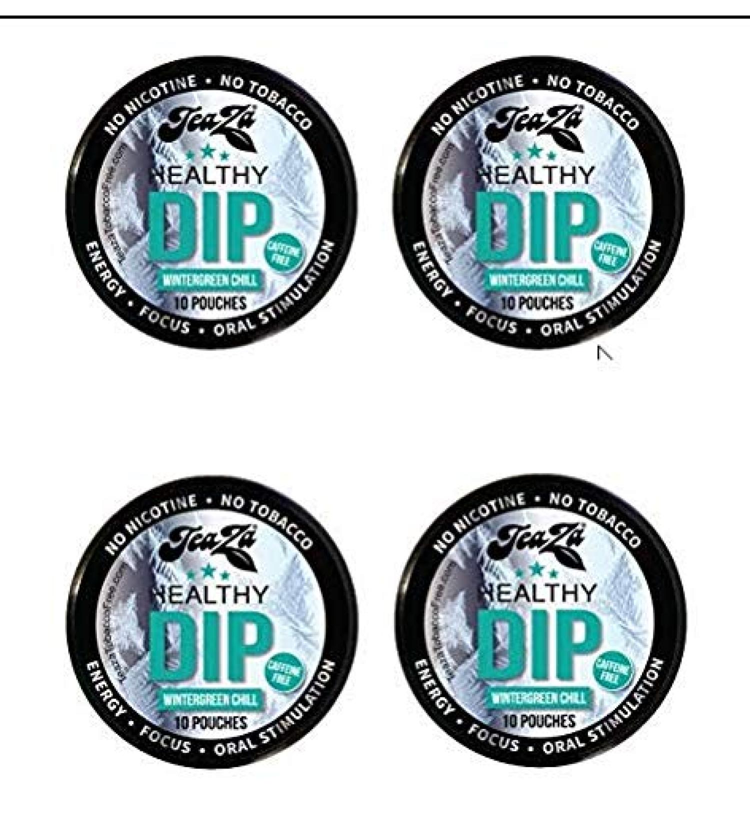 Teaza Herbal Energy Pouches Wintergreen Chill (Caffeine Free) - 4 Pack - Buy Online on GoSupps.com