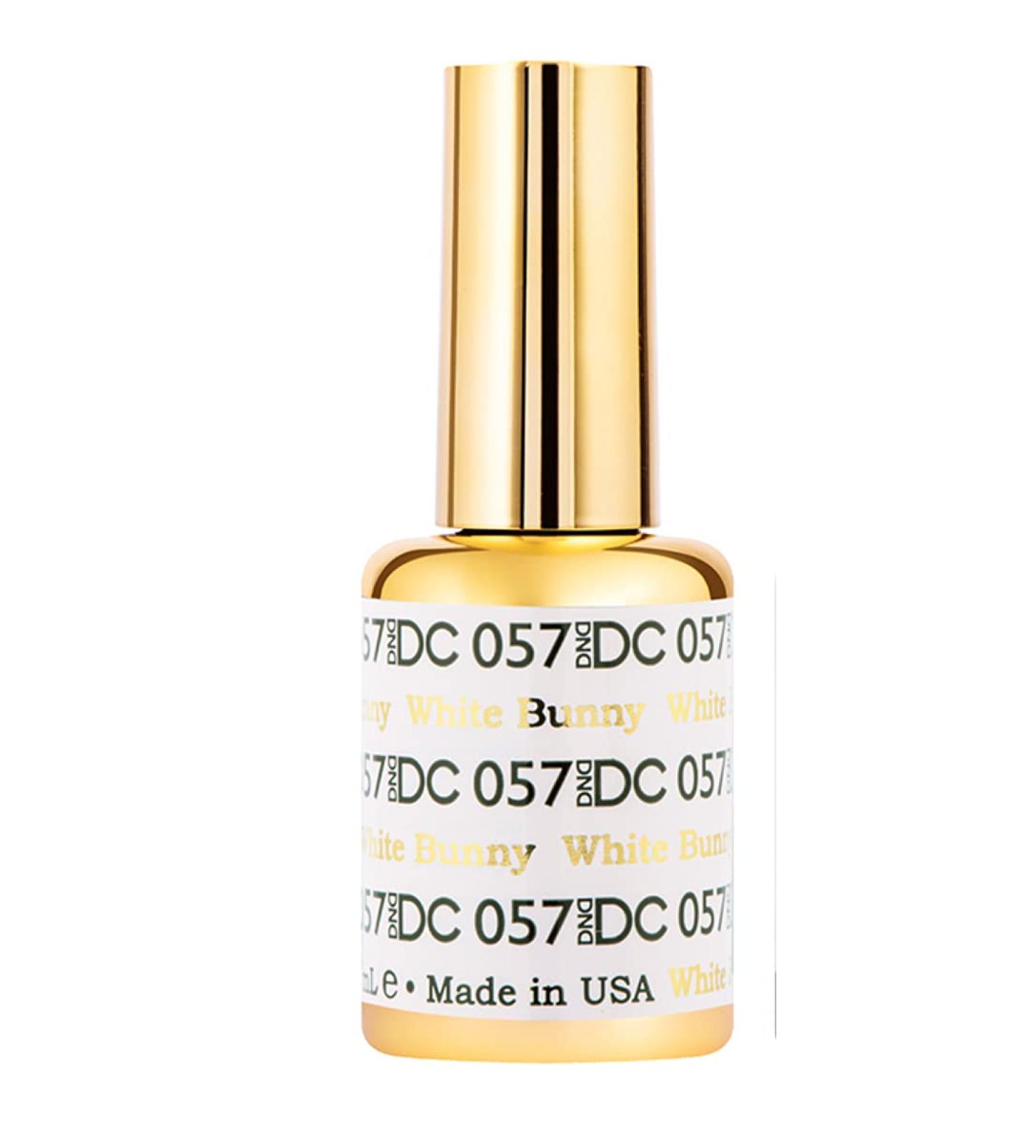 DND DC 057 WHITE BUNNY - GEL NAIL POLISH - GEL BOTTLE ONLY