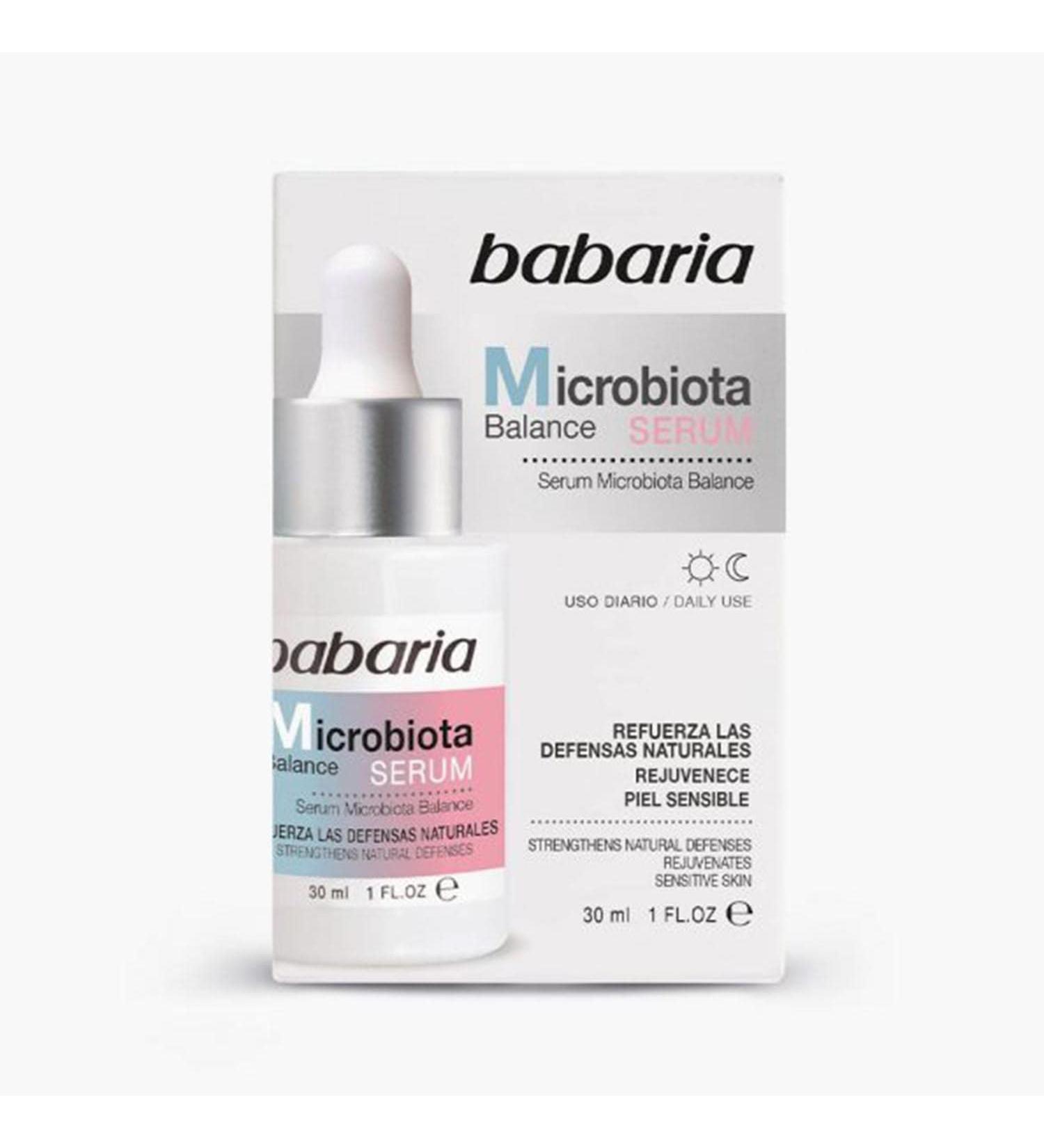 Babaria S rum Microbiota Balance Strengthens the Skin Defense AntiAge Effect Reduces Acne Recommended for Sensitive Skin 100 Vegan 30ml - Buy Online on GoSupps.com
