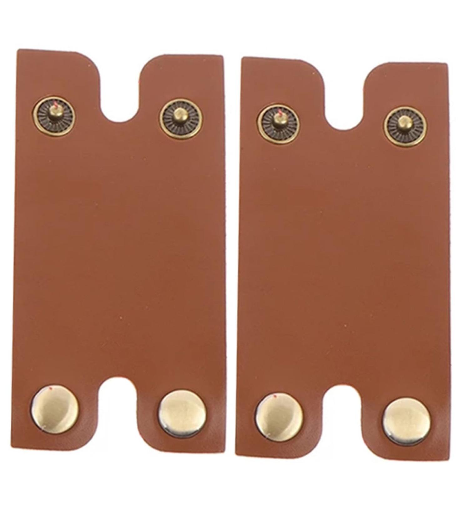 Foytoki Shaver Case - 2 Pieces Synthetic Leather Razor Accessories | Men's Razor Storage Bags | Brown 8.5x4.5cm - Buy Online on GoSupps.com