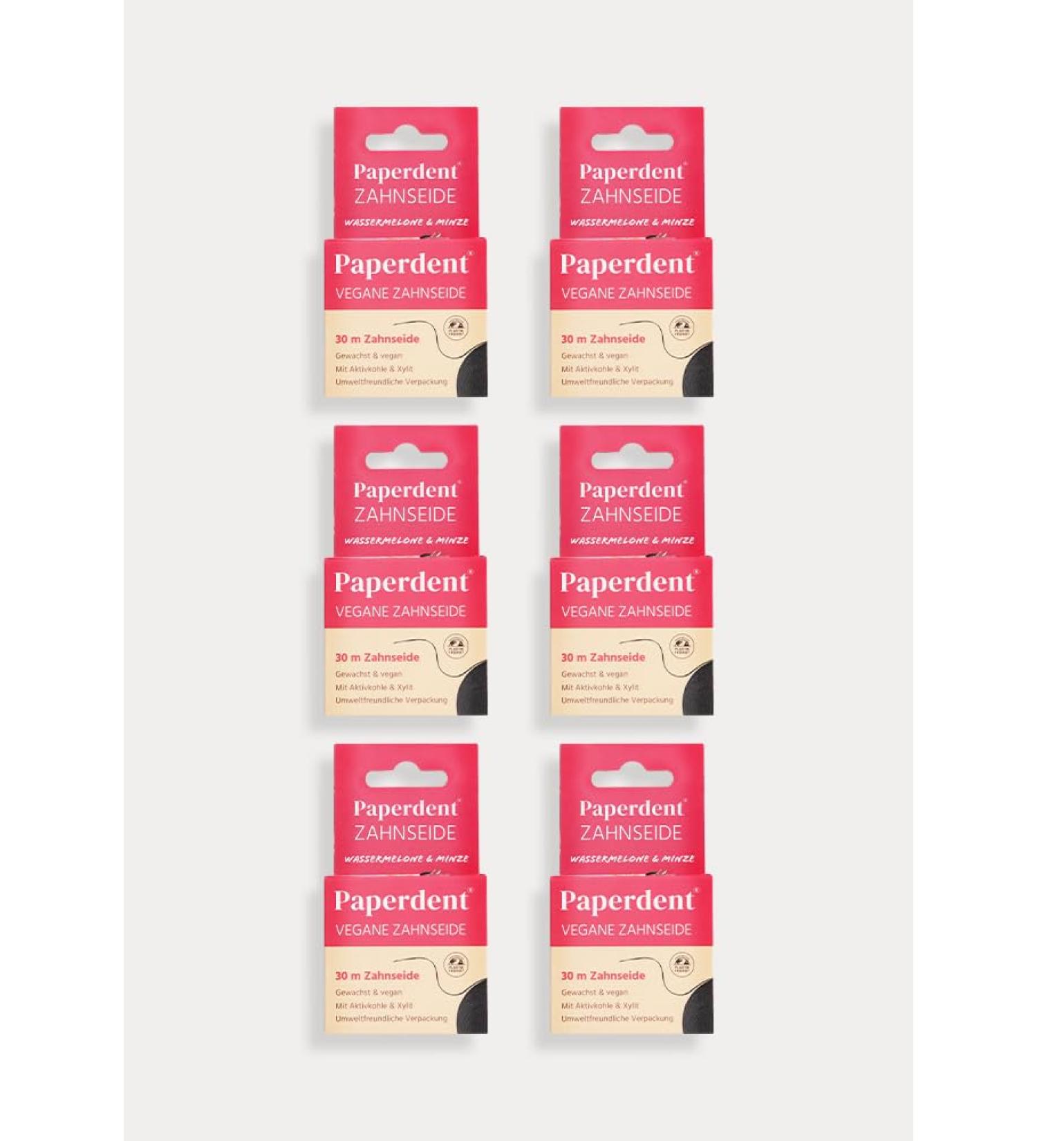 Paperdent Dental Floss Watermelon Mint - waxed vegan environmentally friendly packaging (6)