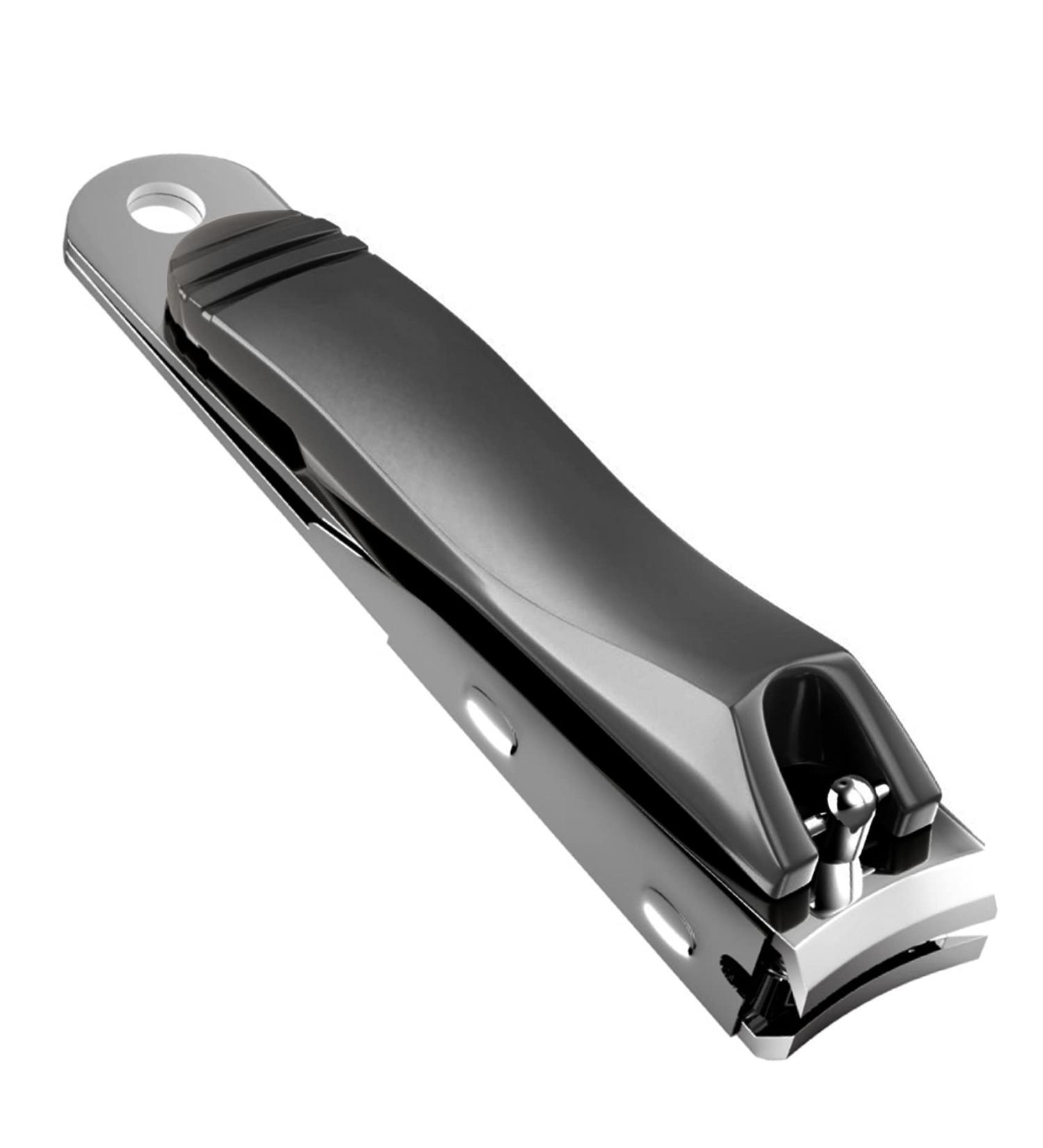 Jeopoom Stainless Steel Nail Clipper - Premium Curved Design for Safe and Precise Toenail & Fingernail Trimming - High-Quality Gray - Buy Online on GoSupps.com