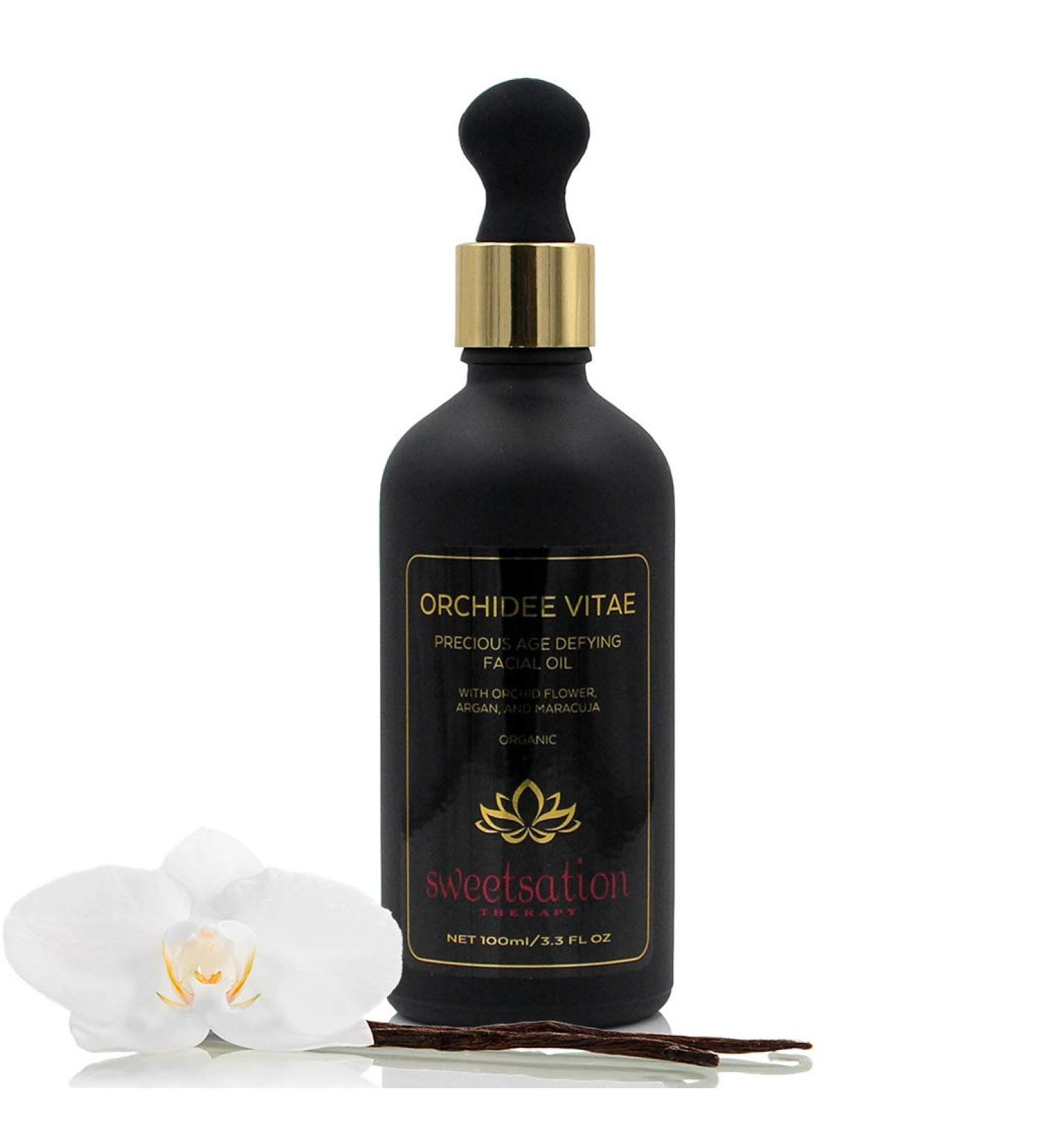 LIMITED EDITION Orchidee Vitae Best Precious Organic Anti-Aging Face oil w/Orchid Flower Argan Maracuja Moringa Prickly Pear 3.3oz. Moisturizing Facial Oil w/Vitamin C