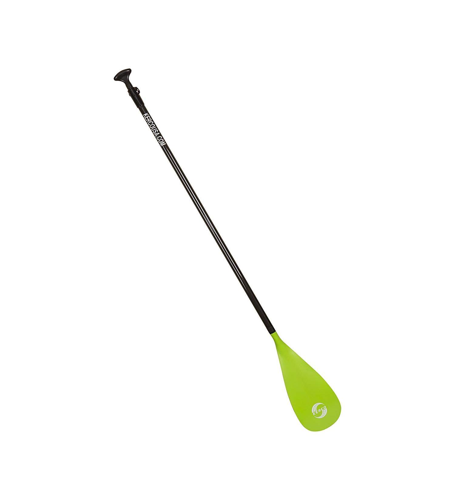 KERCO Carbon Fiber SUP Paddle 3 Piece Adjustable Carbon Fiber SUP Paddle Green