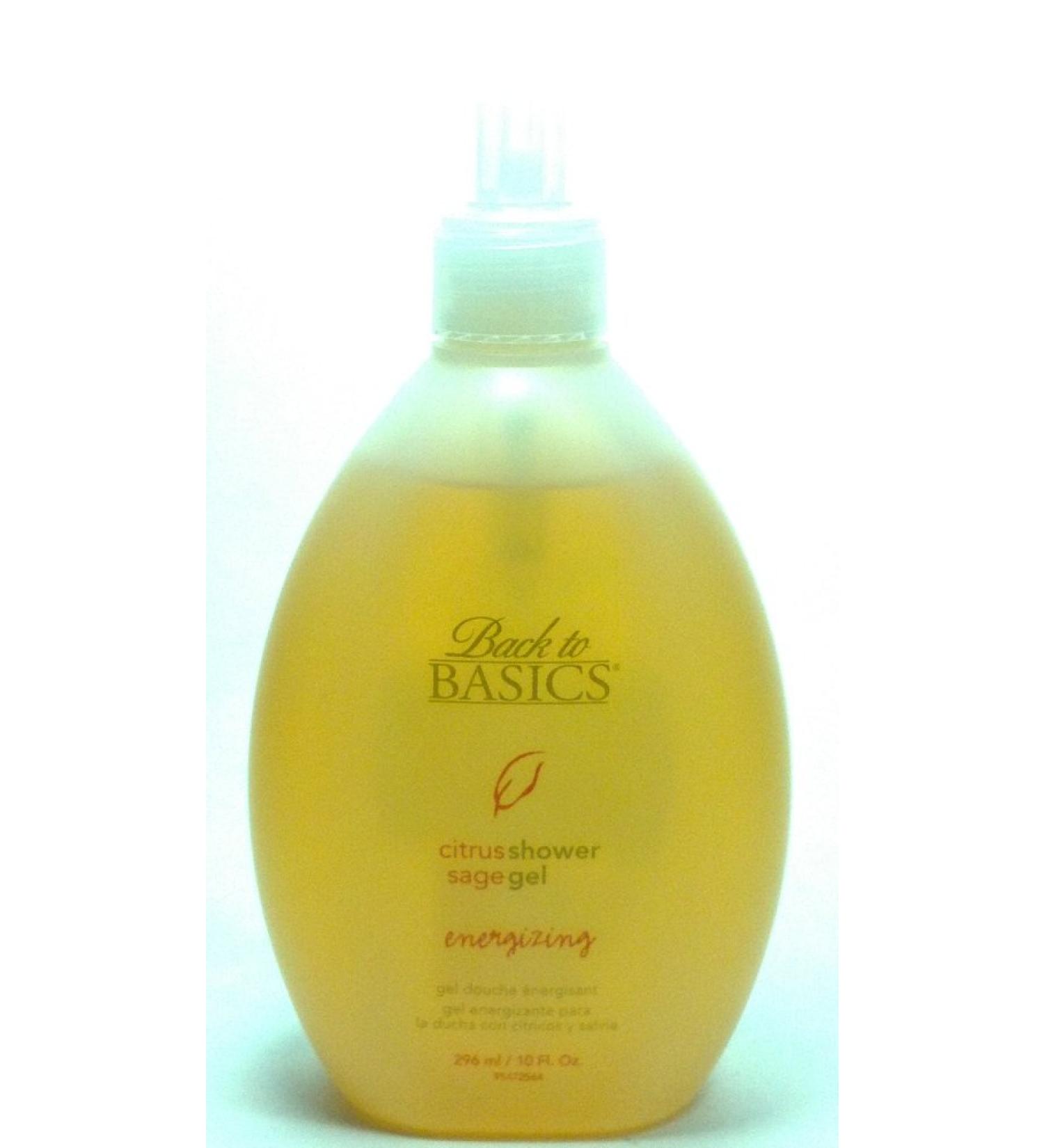 Back to Basics Energizing Citrus Sage Shower Gel Body Wash 10 Oz.
