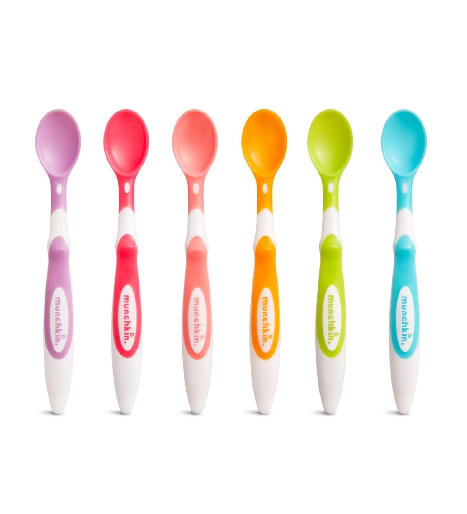 Munchkin Baby Utensils Set - Soft Tip Ergonomic Dishwasher Safe BPA-Free - 6 Multicolored Pieces for Toddlers - Buy Online on GoSupps.com