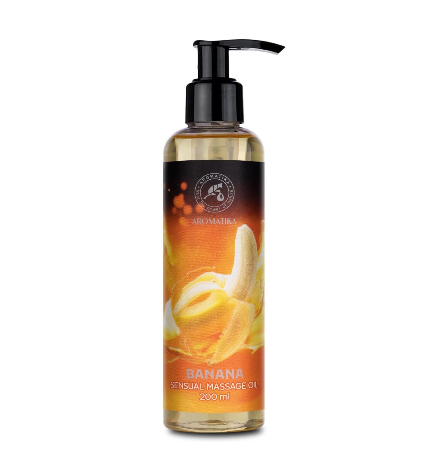 Sensual Banana Massage Oil 200g - Edible Relaxation Body Oil with Almond & Grape Seed - Natural Kissable Massage Essentials - Buy Online on GoSupps.com
