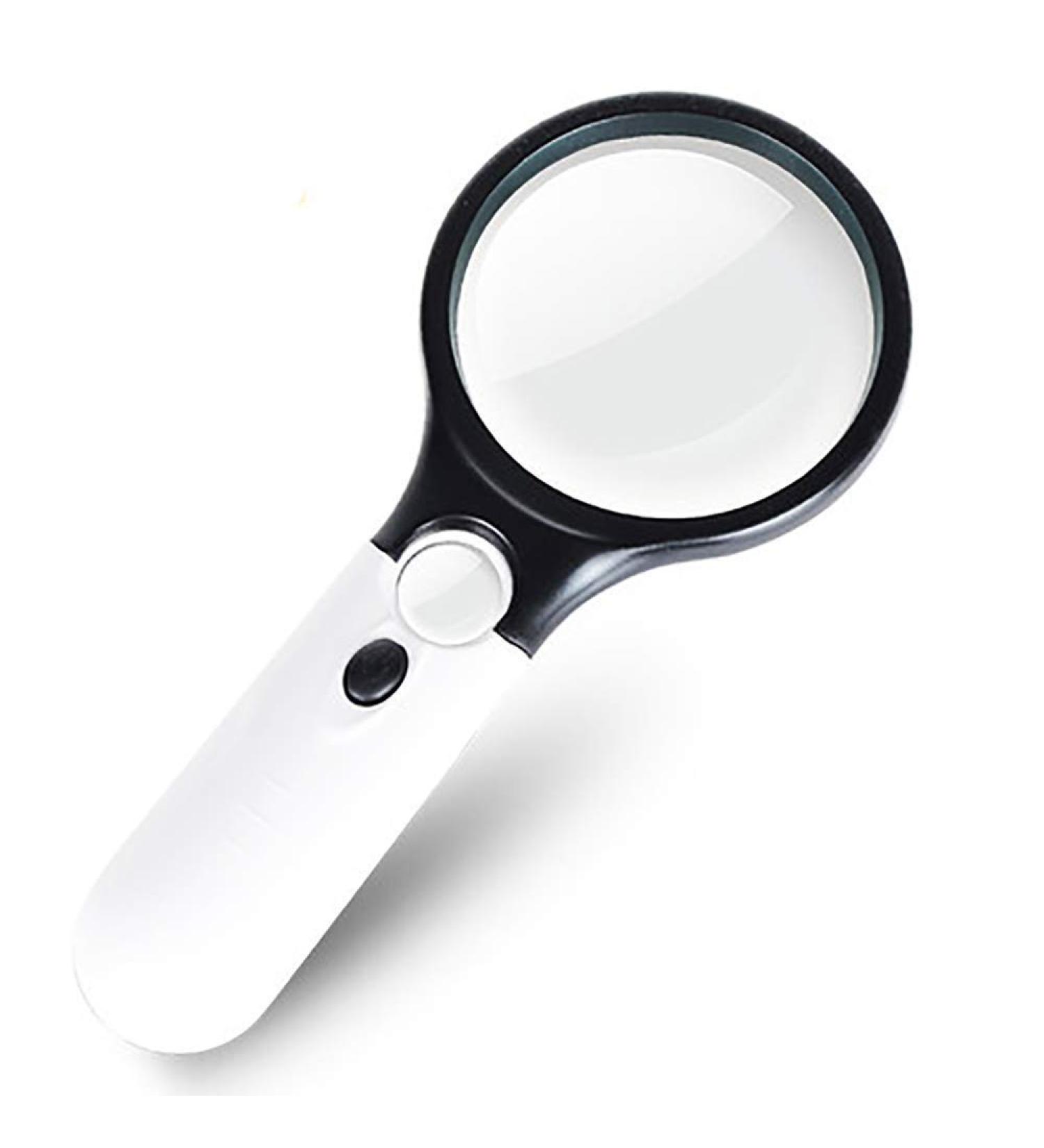 Magnifying Glass - High Magnification Hand-Held Enlarged Mirror with Led Lights Hd Elderly Reading Home Magnifier Microscope Optical Lenses Protect Vision Without Hurting Eyes 220X100X20Mm Lofty - Buy Online on GoSupps.com