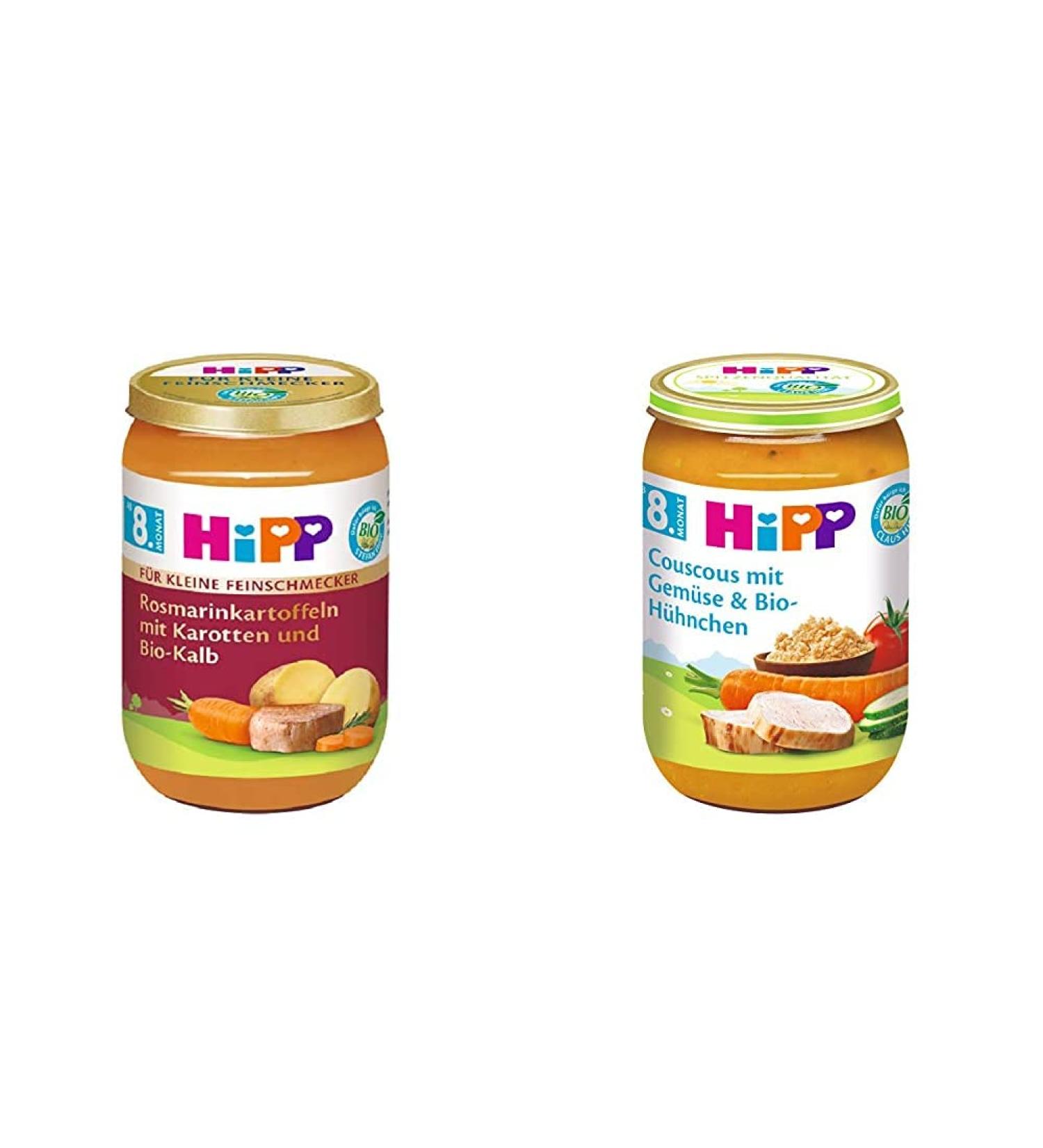 Hipp Small Gourmets Menus - Organic Calf & Chicken Meals Rosemary Potatoes & Couscous 6-Pack (220g x 6) | International Shipping Available - Buy Online on GoSupps.com