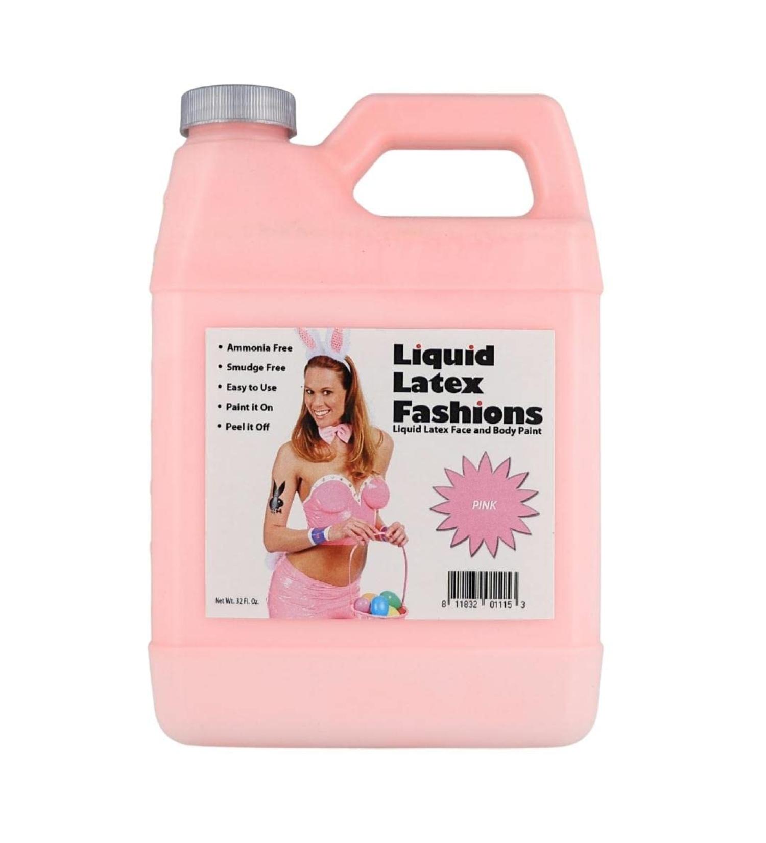 Pink 32 Oz Liquid Latex Body Paint - Ammonia Free Odorless Easy Application for Cosplay & Professional Monster Makeup - Buy Online on GoSupps.com