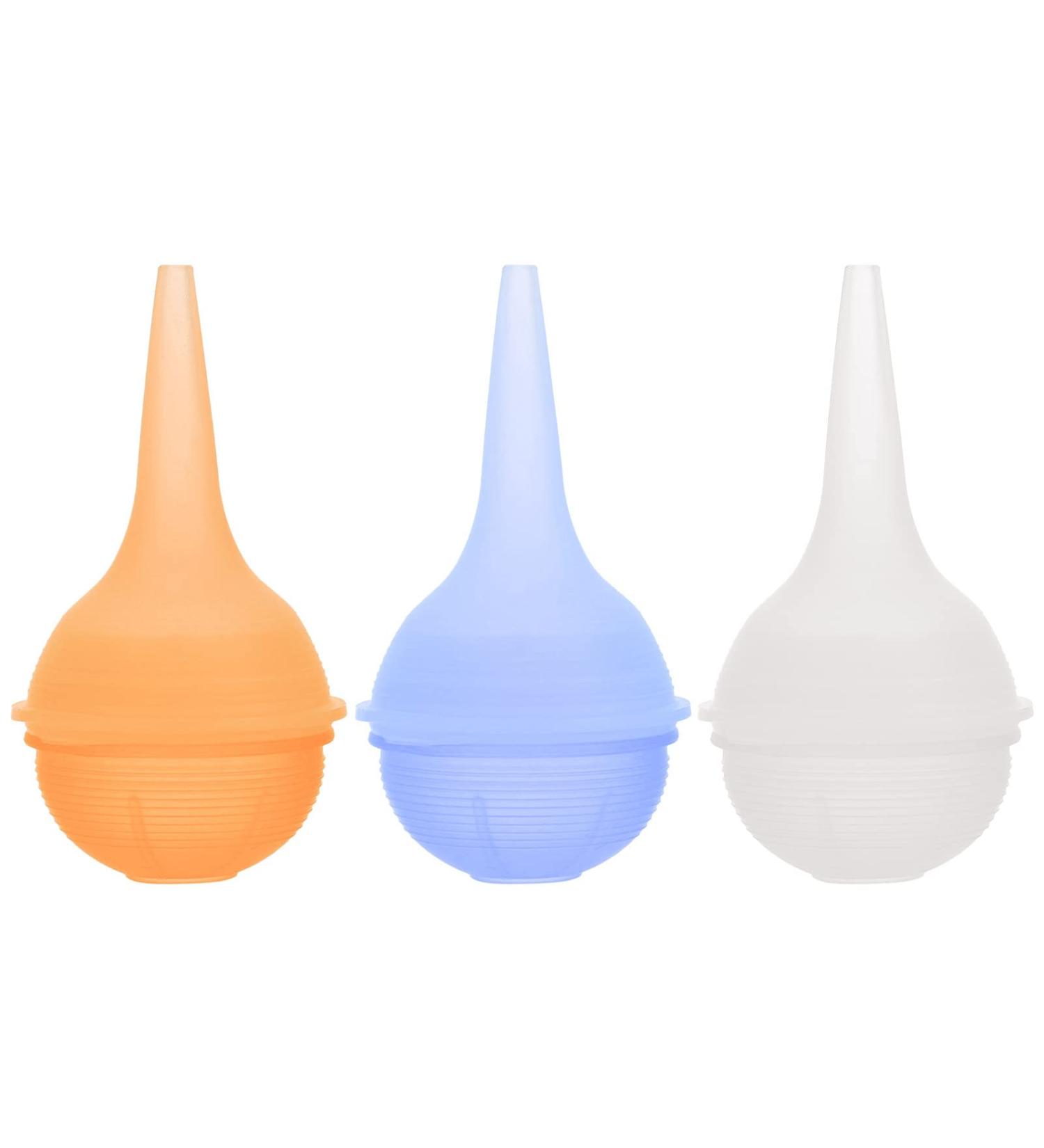 Fuyamp Baby Nasal Aspirator 3 Pcs Set - Nose Sucker & Cleaner for Newborns and Toddlers (Orange+Blue+White) - Buy Online on GoSupps.com