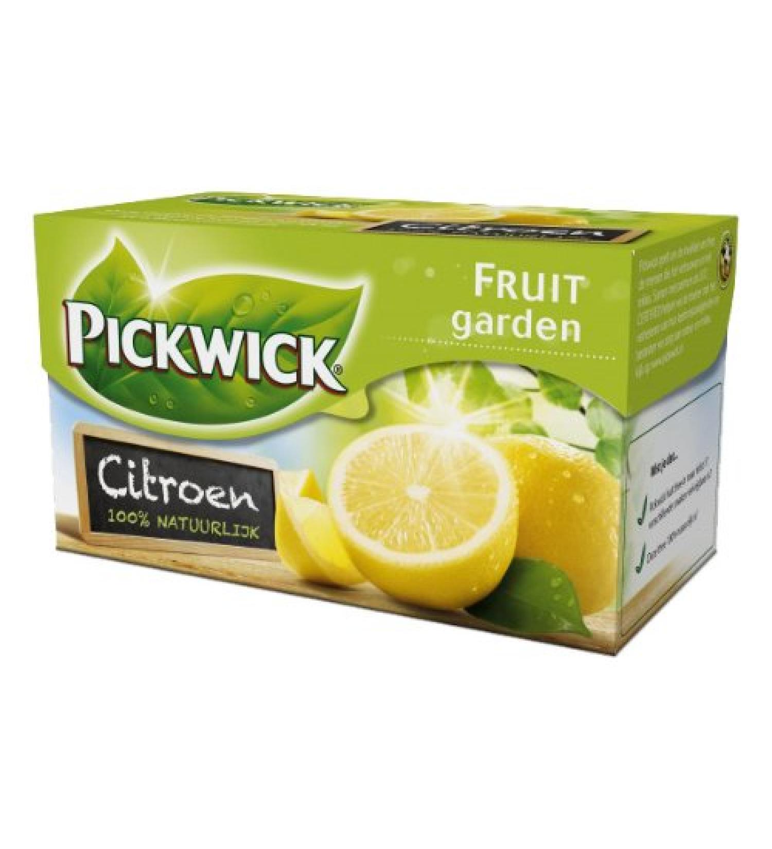 Pickwick Th au Citron Th Noir aromatis Fruit Garden Th Fruit Citron 20 Sachets