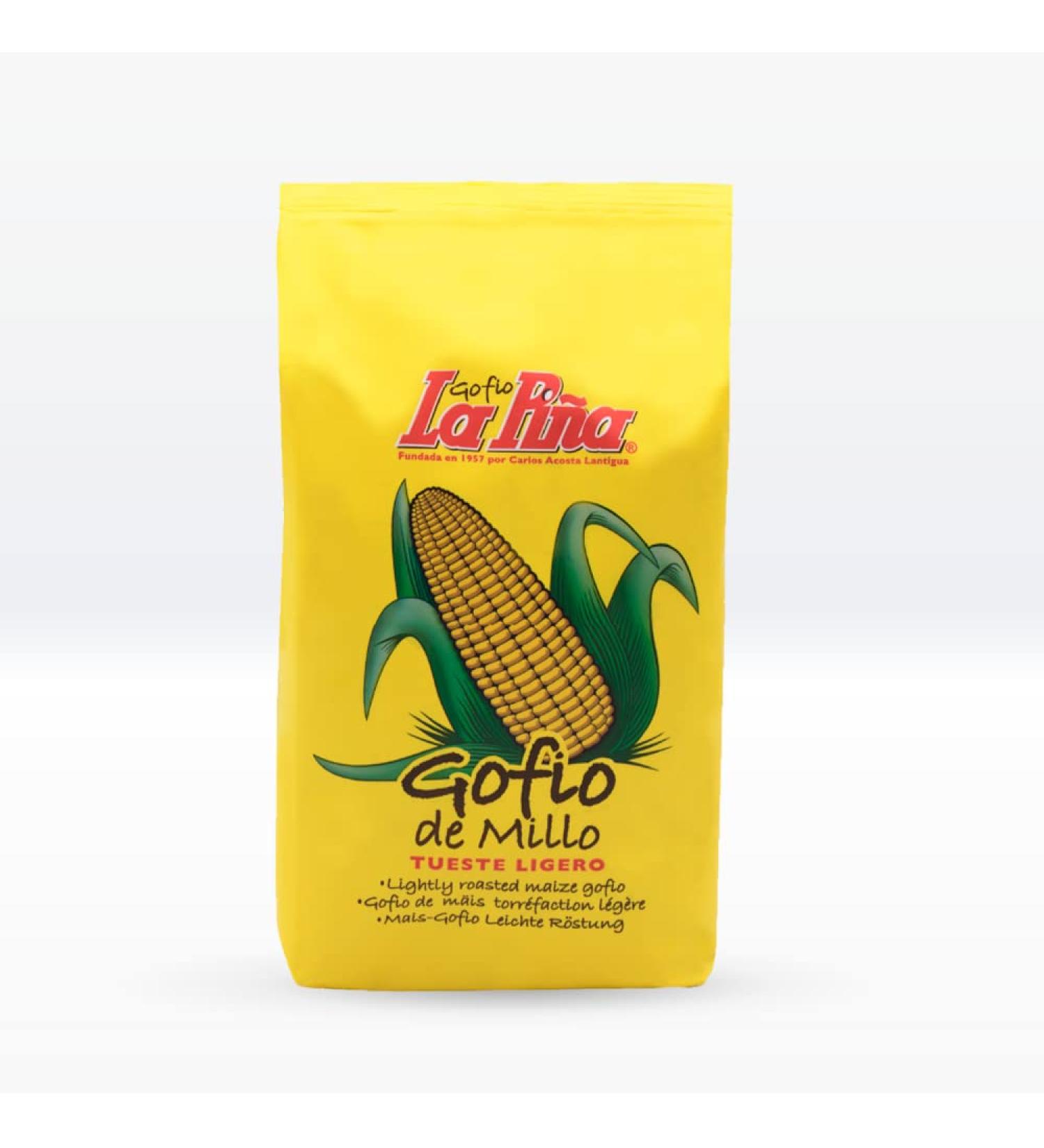 Gofio La Pi a - Gofio Light Roasted Corn 500g | Light Gofio | Source of vegetable protein | Rich in minerals | Nutritional contribution - Buy Online on GoSupps.com