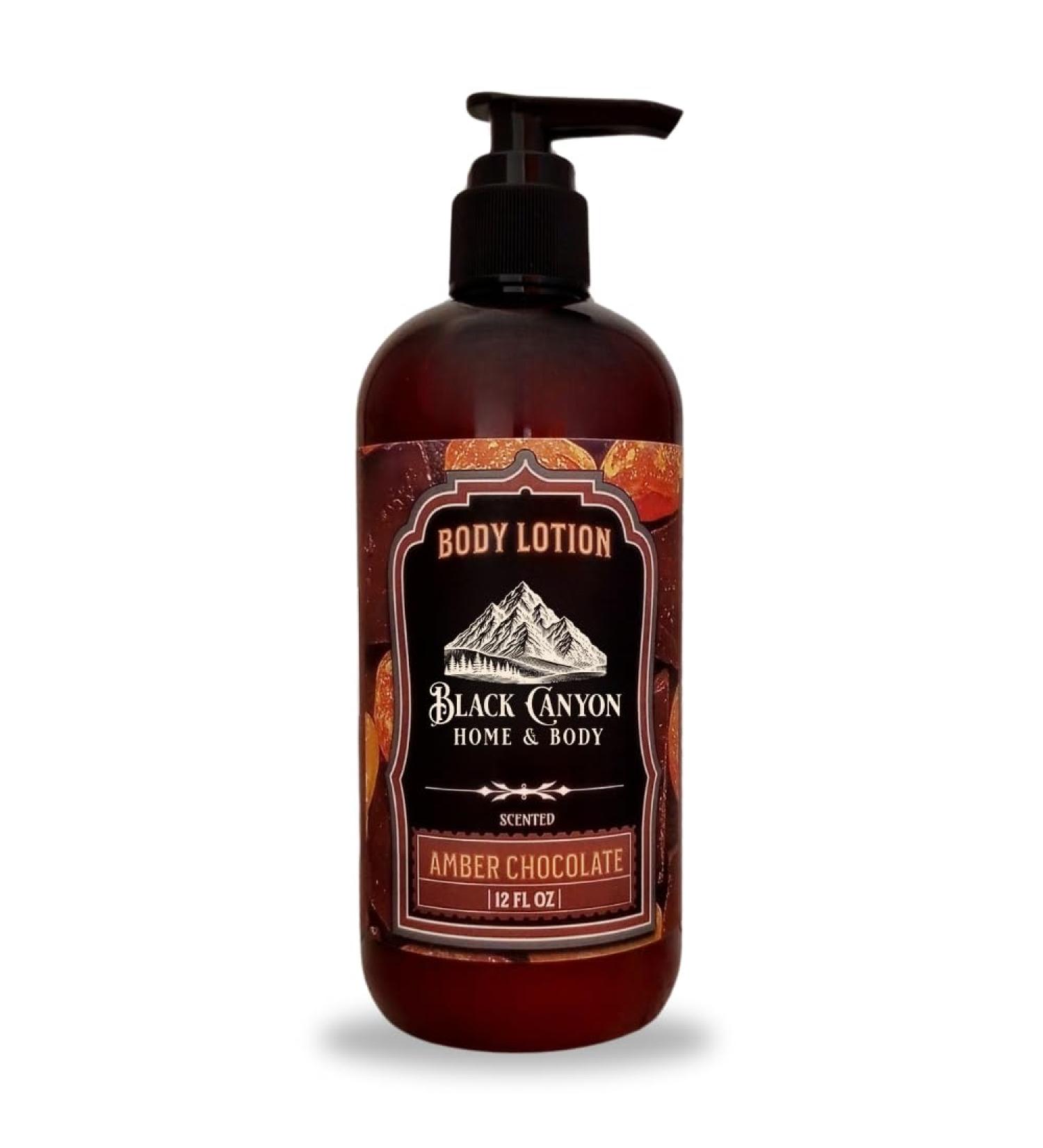 Black Canyon Amber Chocolate Scented Body Lotion with Lanolin and Jojoba Oil 12 Oz - Buy Online on GoSupps.com