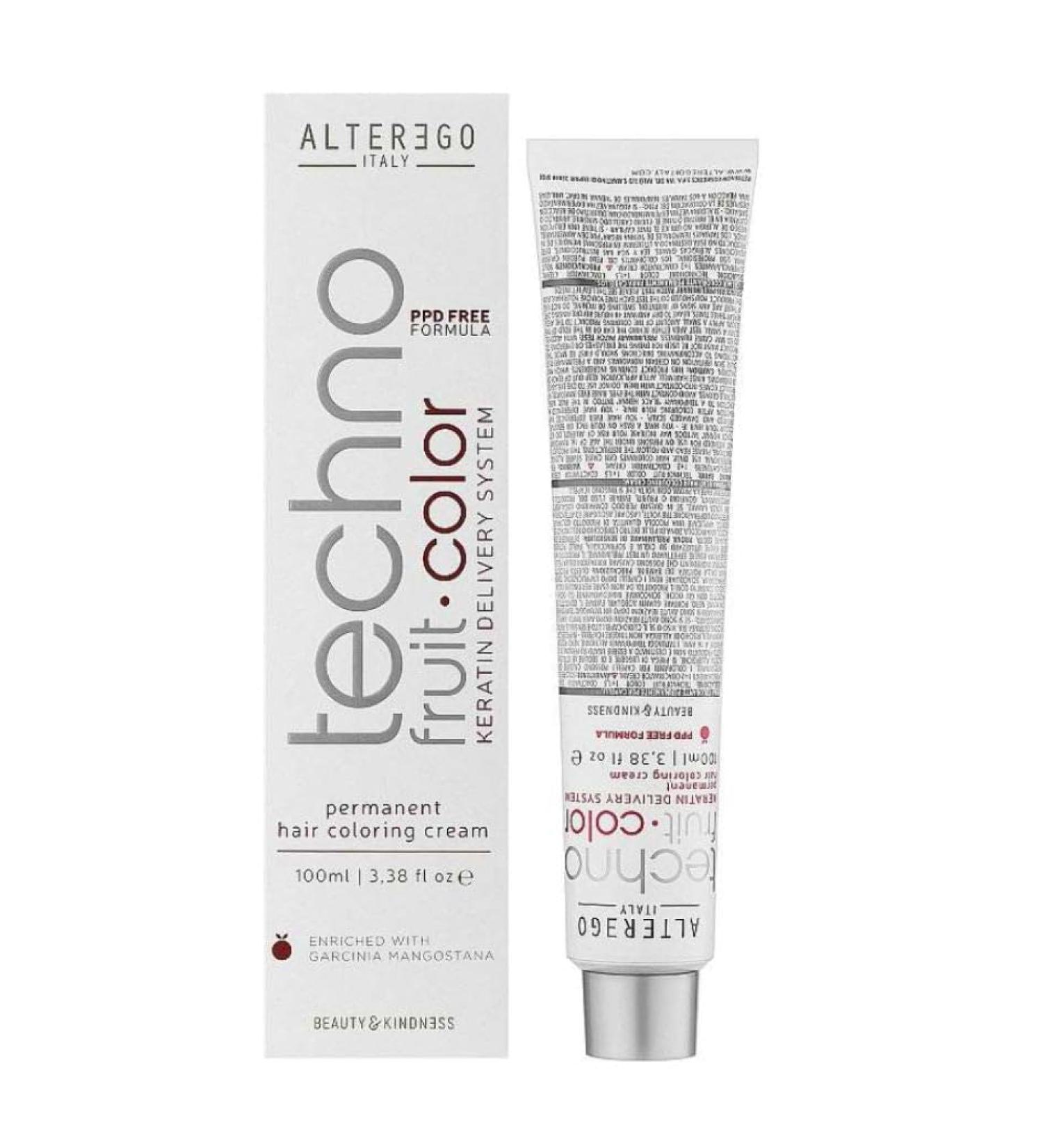 Alter Ego Alterego Techno Fruit Color 6/43 Keratin System PPD Free 100 ml Dark Blonde Golden Copper - 1:1/2