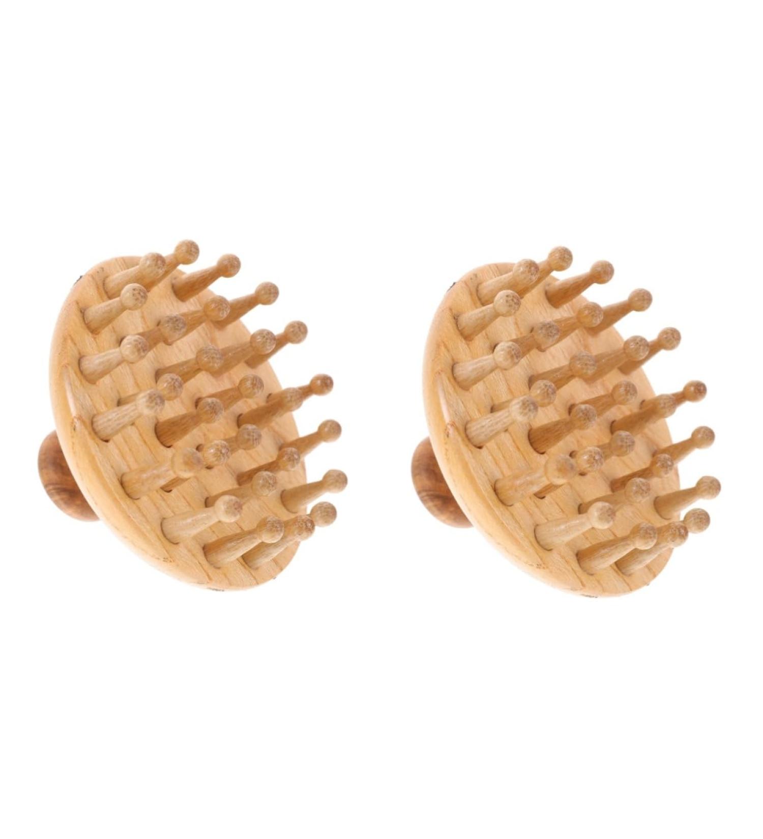 Fomiyes Wooden Massage Comb for Women | Beech & Bamboo Wide Tooth Hair Comb for Scalp & Hair Care - Buy Online on GoSupps.com