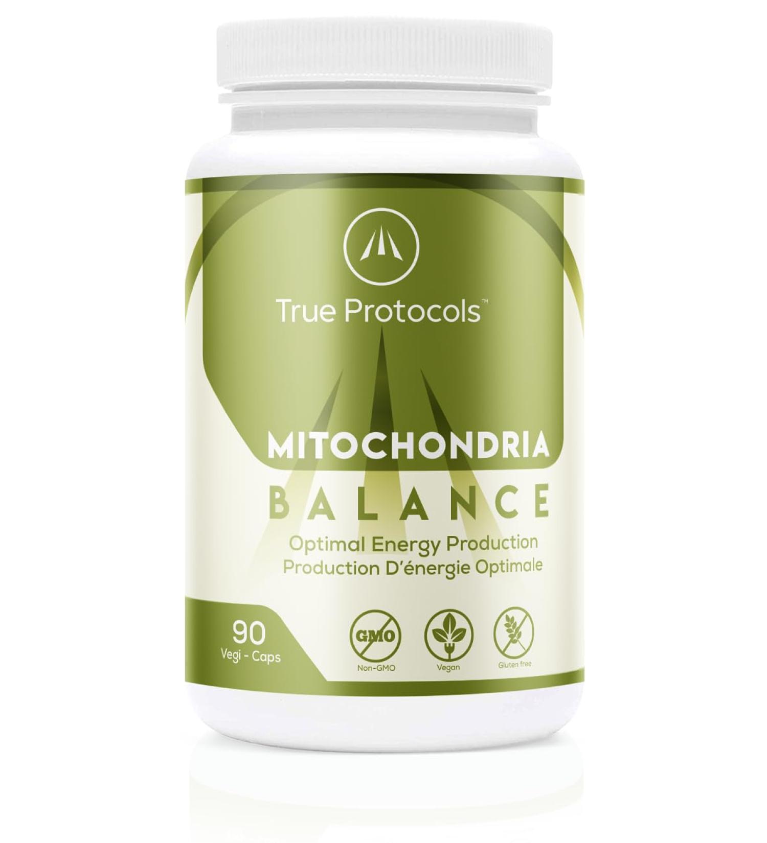 TRUE PROTOCOLS - Mitochondria Balance - L-Carnitine (250mg) + CoQ10 (100mg) + PQQ (2.5mg) + Vitamins B1 B2 B3 B5 B12 + Folic Acid - 90 Non-Laxative & High Absorption Vegan Capsules - Restore Mitochondrial Function + Improve Energy Levels - 100% Non-GMO Su - Buy Online on GoSupps.com