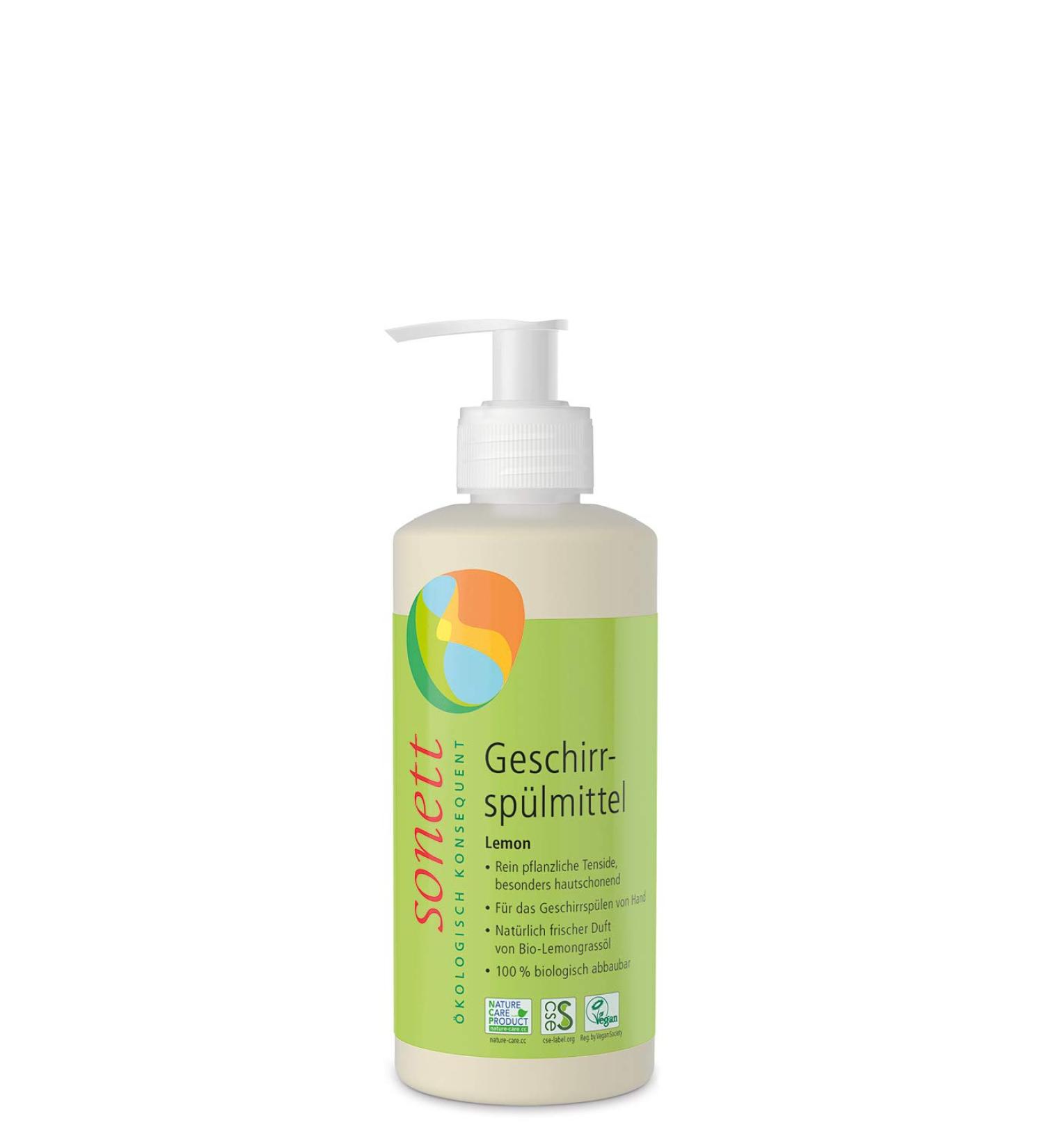 Sonett Dishwashing Liquid Lemon 300ml - Eco-Friendly Biodegradable Effective Cleaning Agent for International Shipping - Buy Online on GoSupps.com