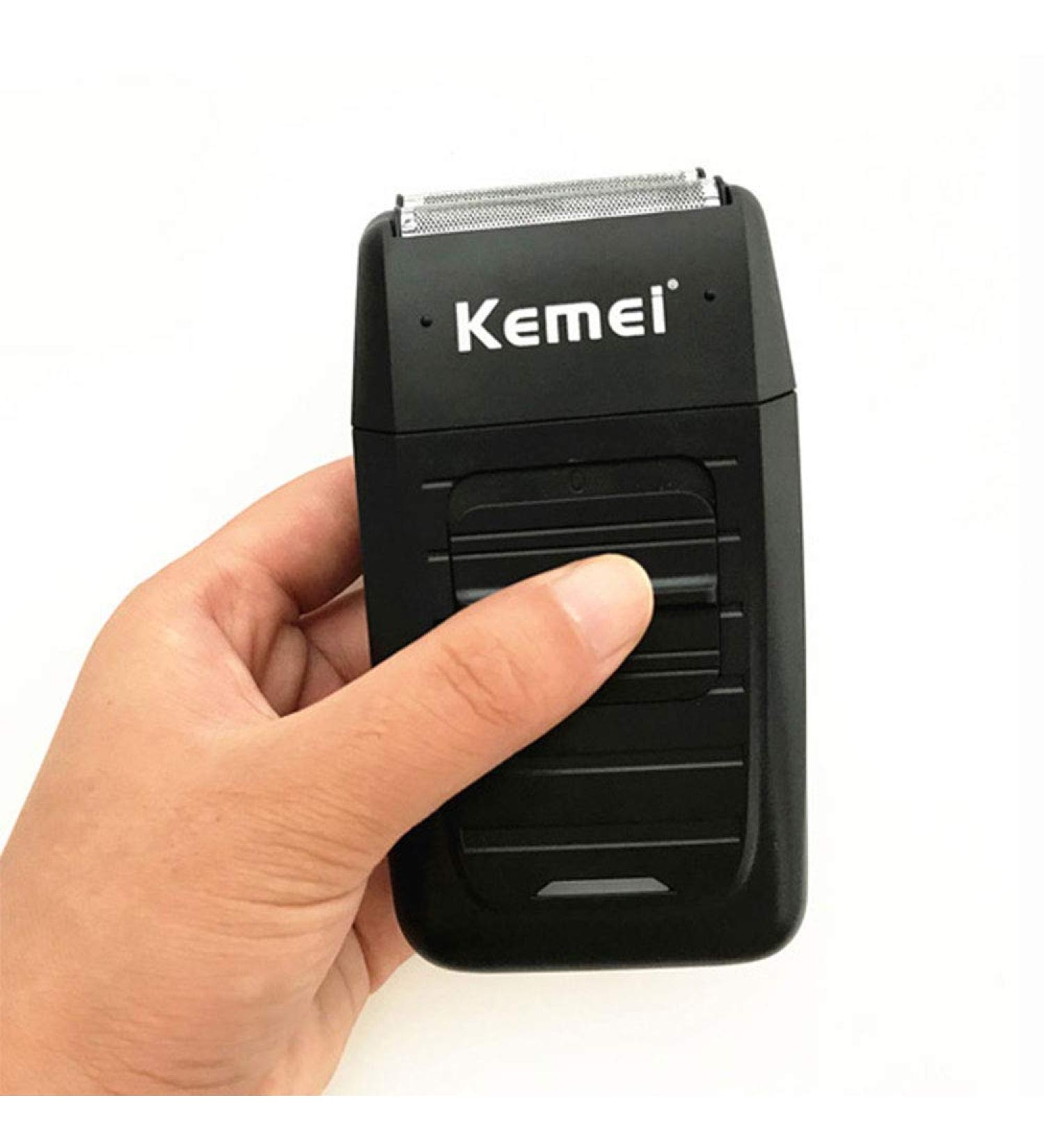 Kemei Men's Cordless Electric Razor with Precision Trimmer - Rechargeable Twin Blade Grooming Razor - Buy Online on GoSupps.com