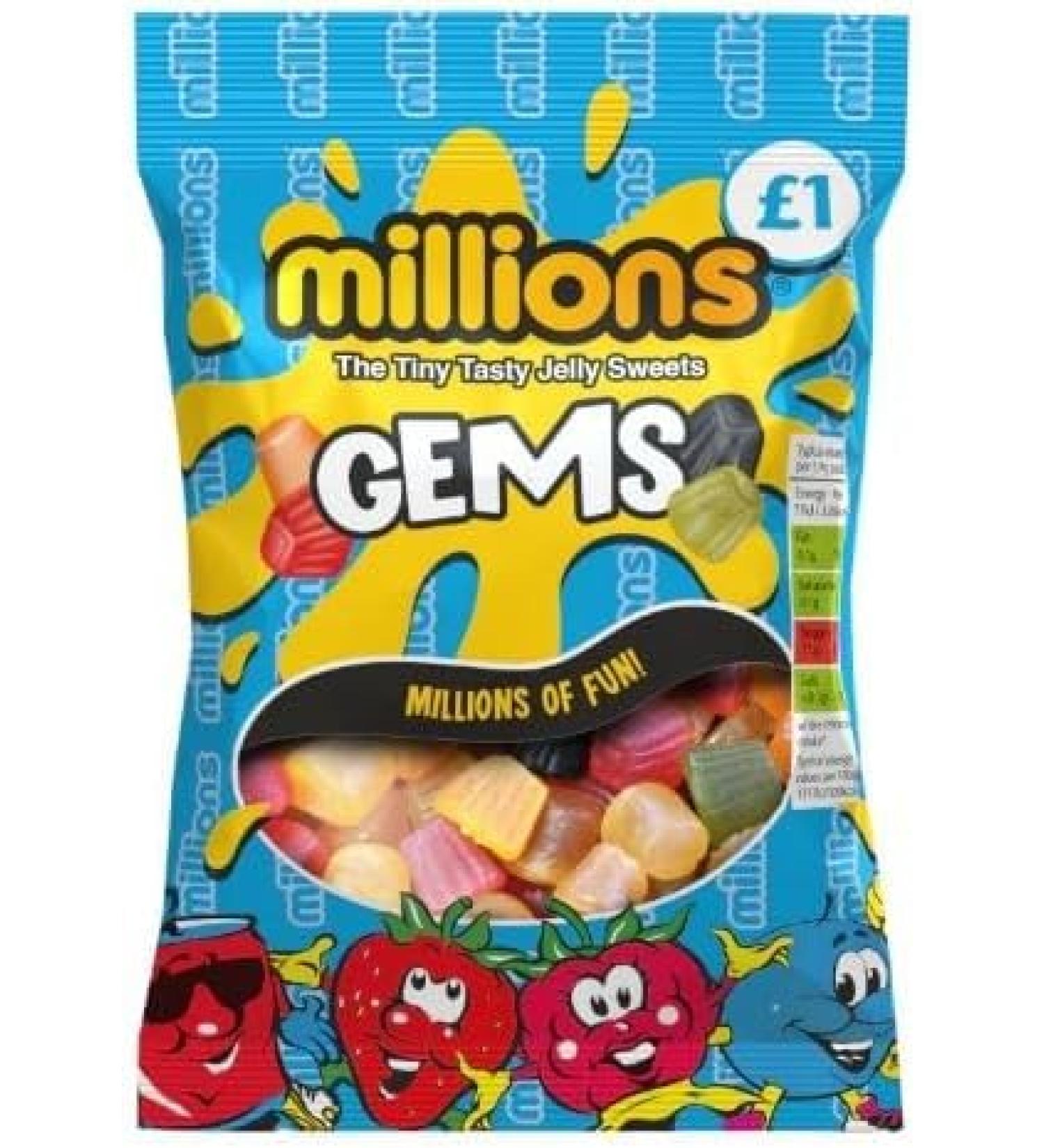Millions Gems 12 x 120g Delicious Special For Easter Tasty And Twisty Treat Gift Hamper Christmas Birthday Easter Gift Sold By Kidzbuzz
