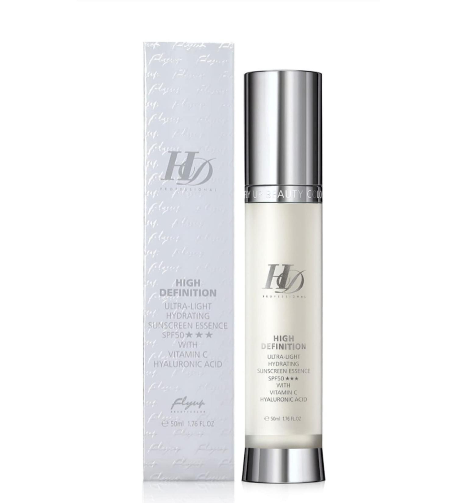 Award Winning Fly Up HD Hydrating Sunscreen SPF 50 Vitamin C Hyaluronic Acid Face Sun Cream Moisturiser - Buy Online on GoSupps.com