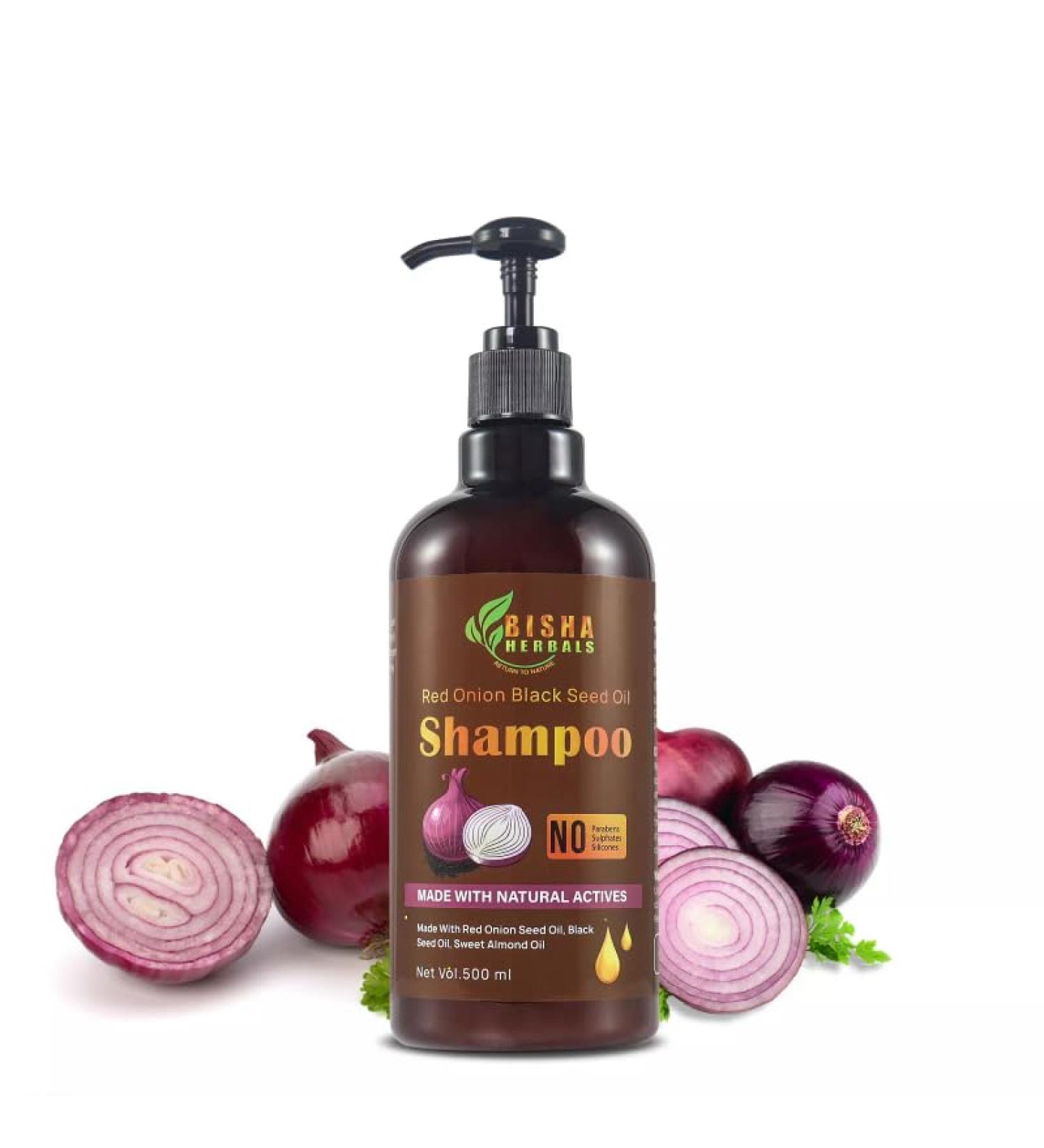 Organic Red Onion & Black Seed Oil Shampoo - Sulphate-Free Paraben-Free - For Men & Women - International Shipping - Buy Online on GoSupps.com