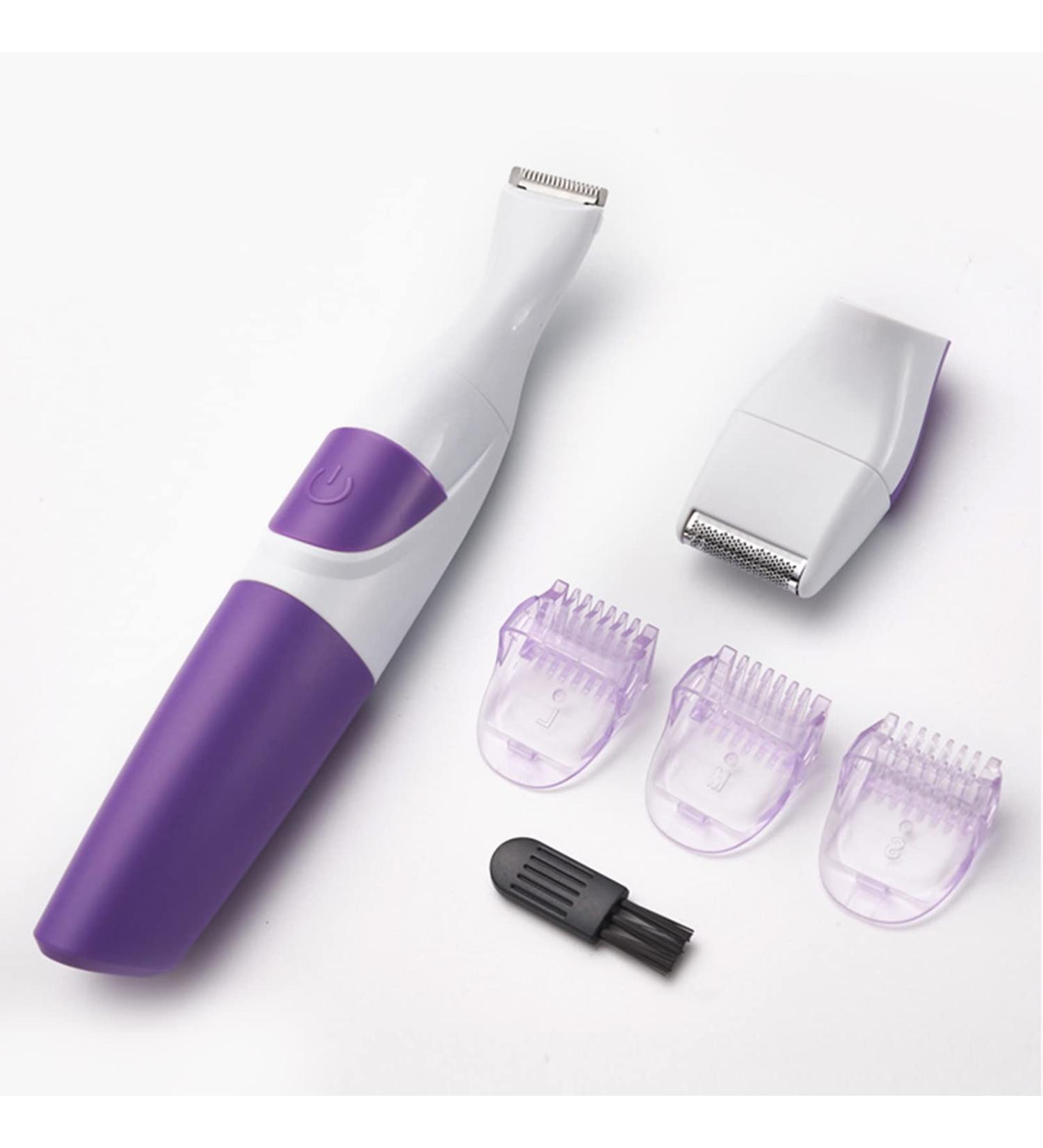 2-in-1 Electric Bikini Trimmer for Women - Body Hair Cutter with 3 Attachments for Smooth Bikini Legs & Pubic Area - Buy Online on GoSupps.com