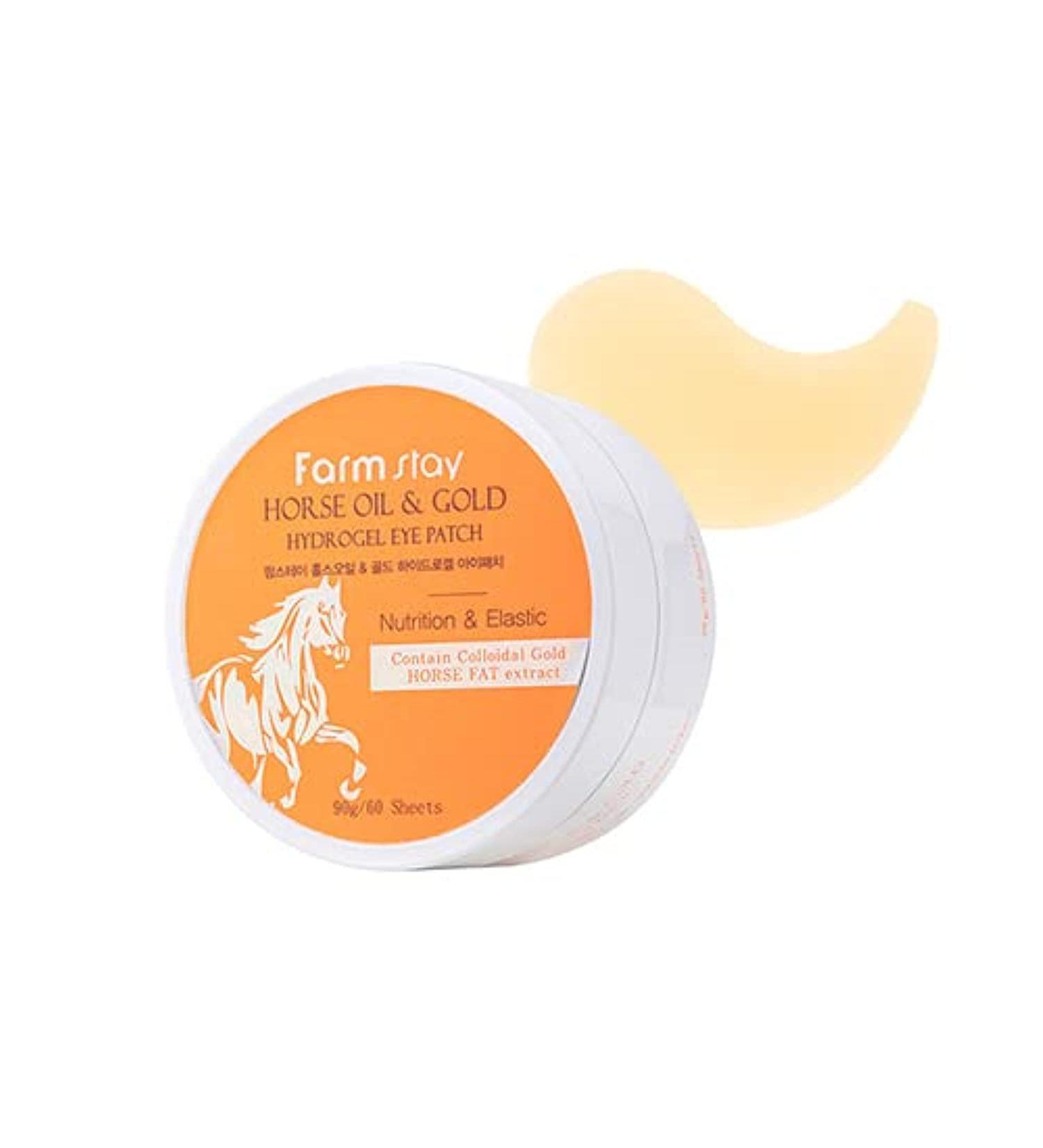 Buy Farm Stay Horse Oil & Gold Hydrogel Eye Patch - 60 Sheets | Intense Hydration & Anti-Aging Effects | International Shipping Available - Buy Online on GoSupps.com