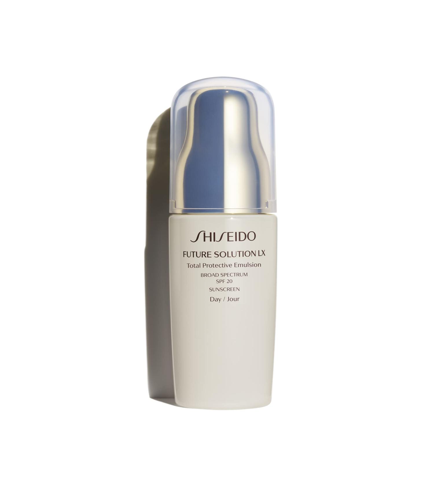 Shiseido Future Solution LX Total Protective Emulsion SPF 20-75 mL - Broad-Spectrum SPF 20 Daytime Moisturizer - Hydrates & Reduces Look of Wrinkles & Pores - All Skin Types - Non-Comedogenic