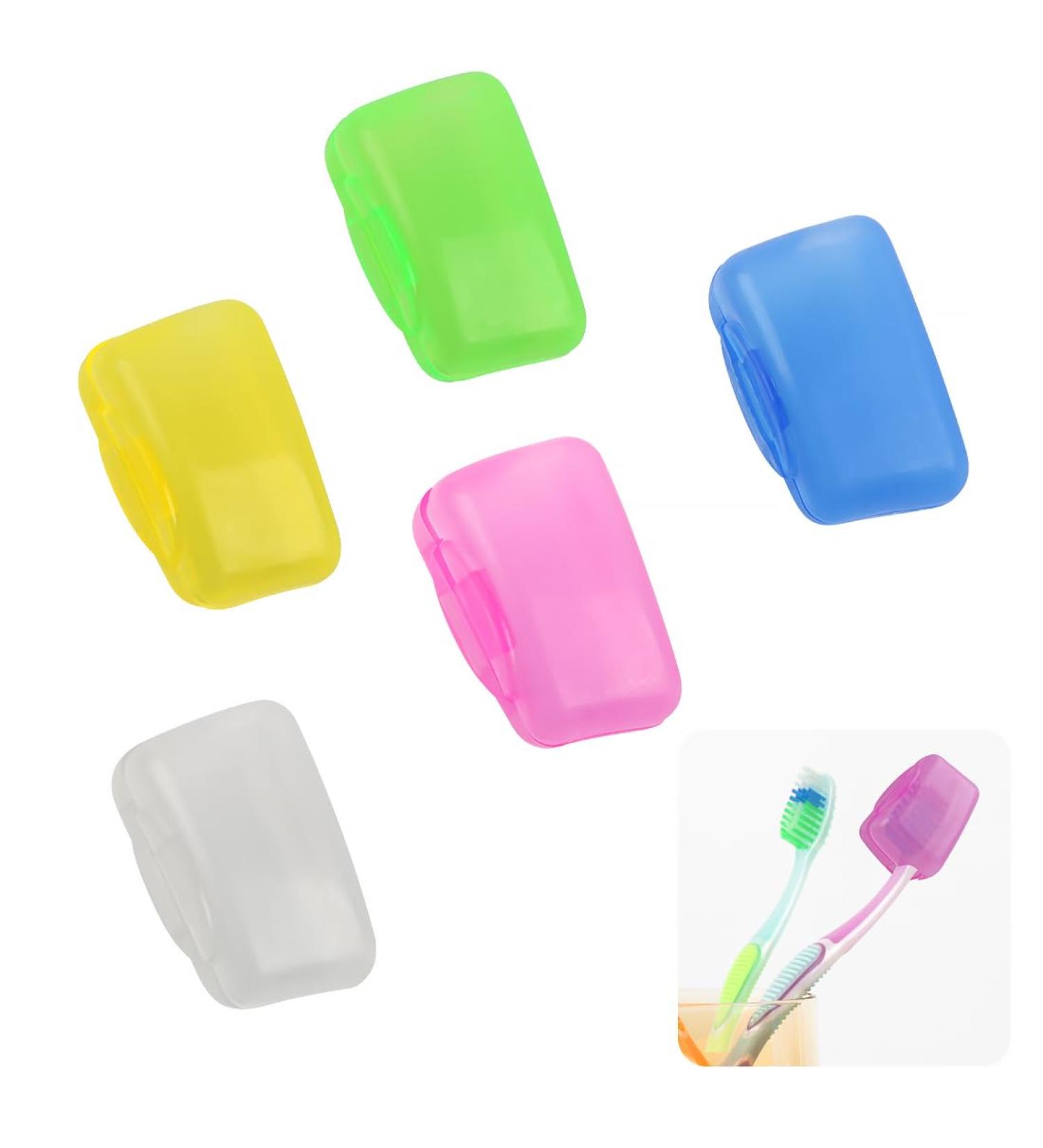 Fomgiin 5-Piece Travel Toothbrush Protective Cover | Portable Toothbrush Case & Head Covers for Family | Ideal for International Travel - Buy Online on GoSupps.com