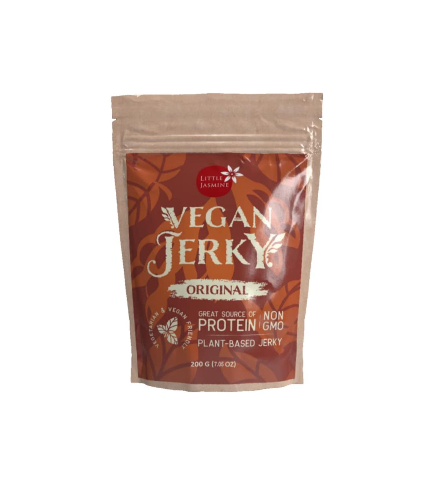Little Jasmine Vegan Jerky - Original Flavor, Plant Based Protein, Vegan Snack - 7.05oz - Buy Online on GoSupps.com
