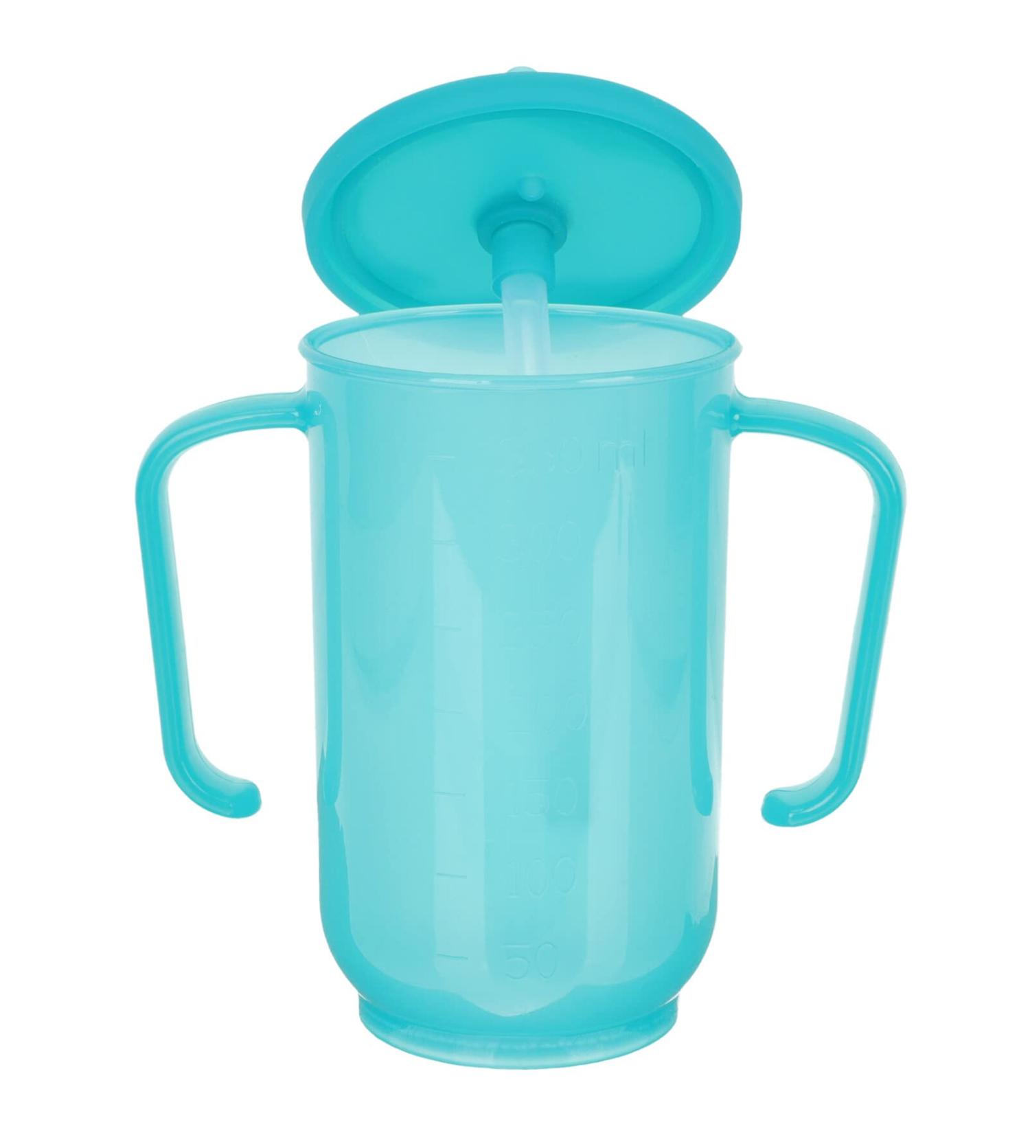 DOITOOL Adult Sippy Cup with Straw | Spill Proof Elderly Care Cup (Blue) - Buy Online on GoSupps.com