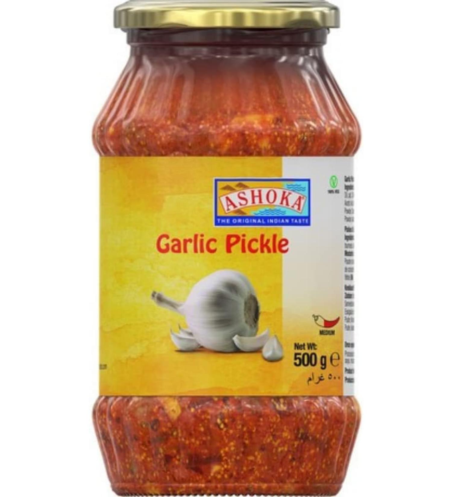 ASHOKA Garlic Pickle in Oil 500 g - Buy Online on GoSupps.com