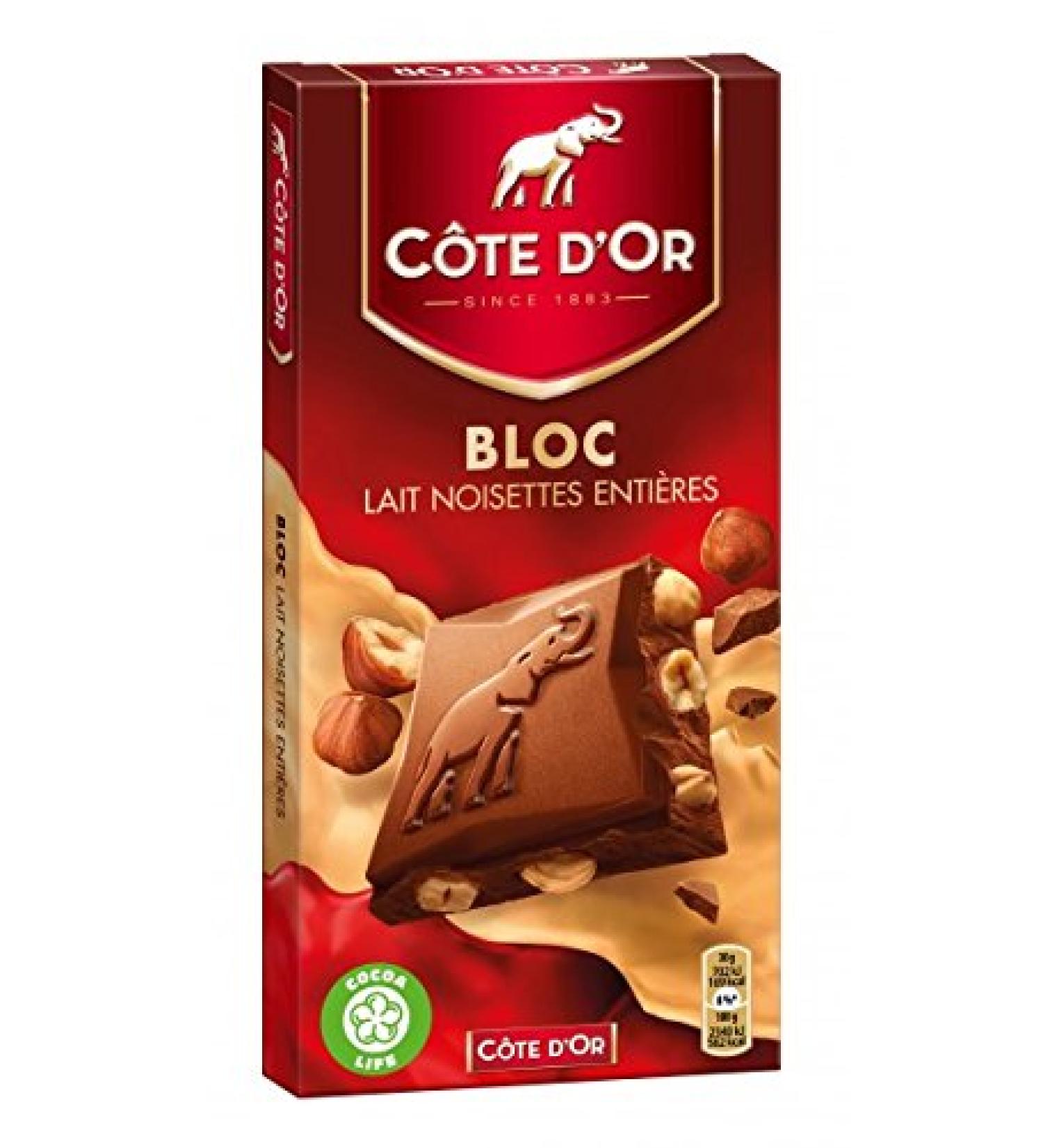 COTE D'OR Whole Milk Chocolate Hazelnut Block (1 x 180g)