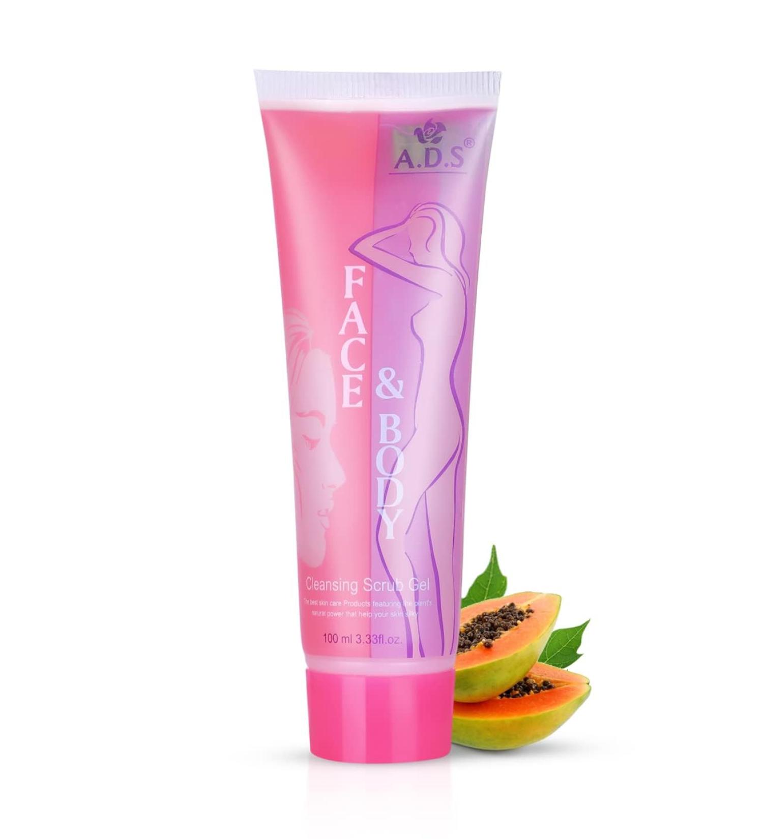 Buy Facee & Body Cleansing Scrub Gel Papaya 100ml | Exfoliating & Refreshing | International Shipping - Buy Online on GoSupps.com