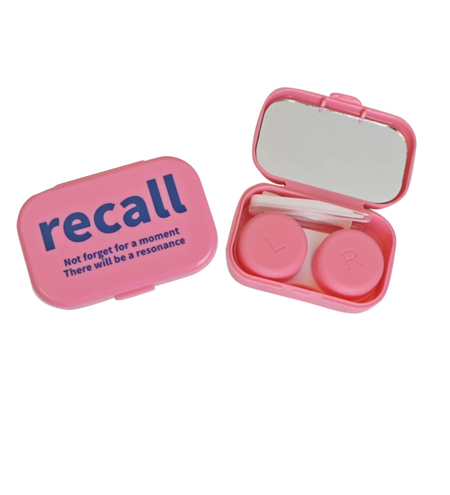 Agoneir Portable Contact Lens Box Kit with Mirror - Travel Eye Care Set Cute Mini Plastic Holder Rose Design - Buy Online on GoSupps.com