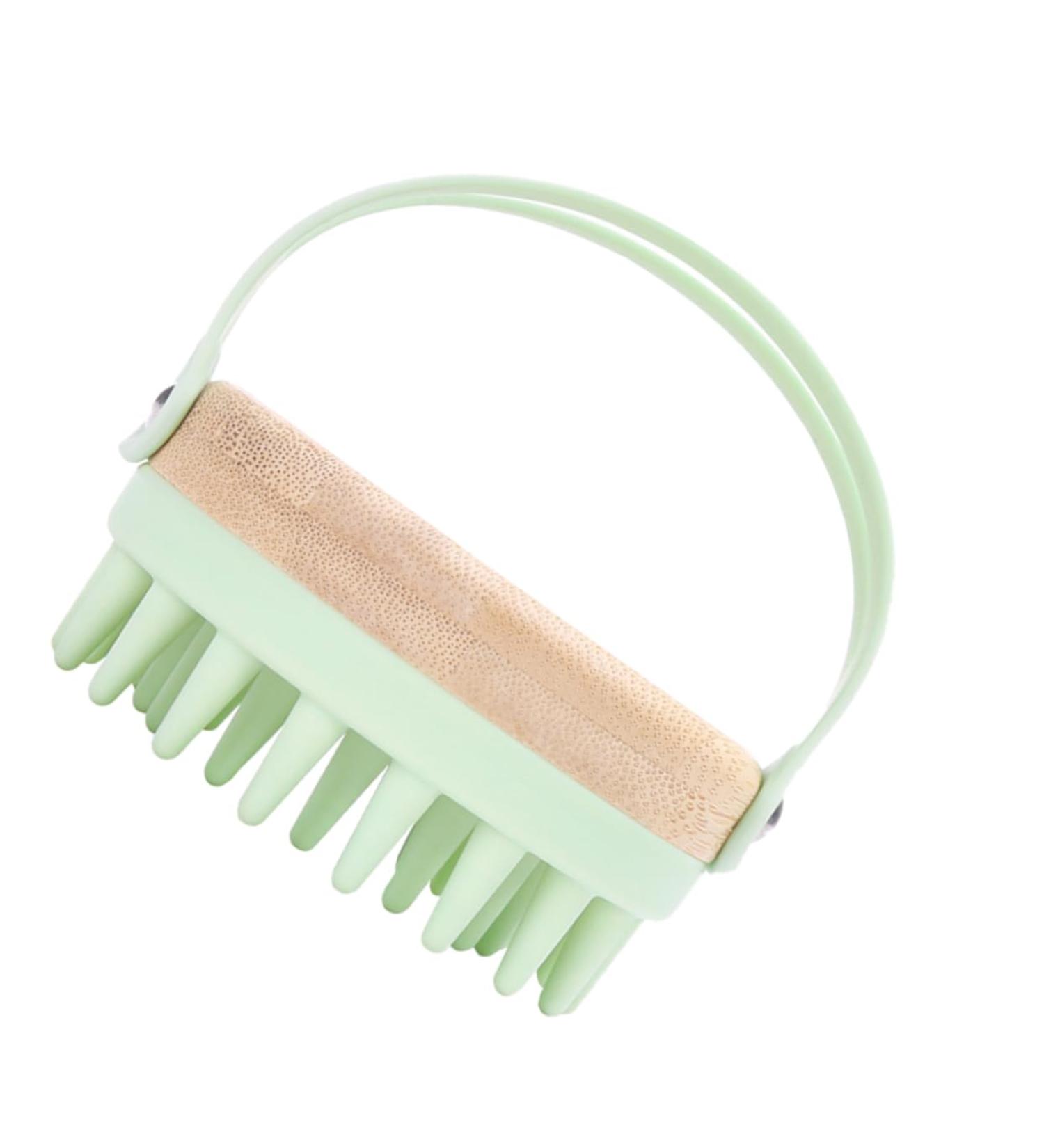 Frcolor Silicone Shampoo Brush & Scalp Massager Hair Washing & Bathing Brush Food-Grade 8.4x8x7.4cm Green International Shipping Available - Buy Online on GoSupps.com