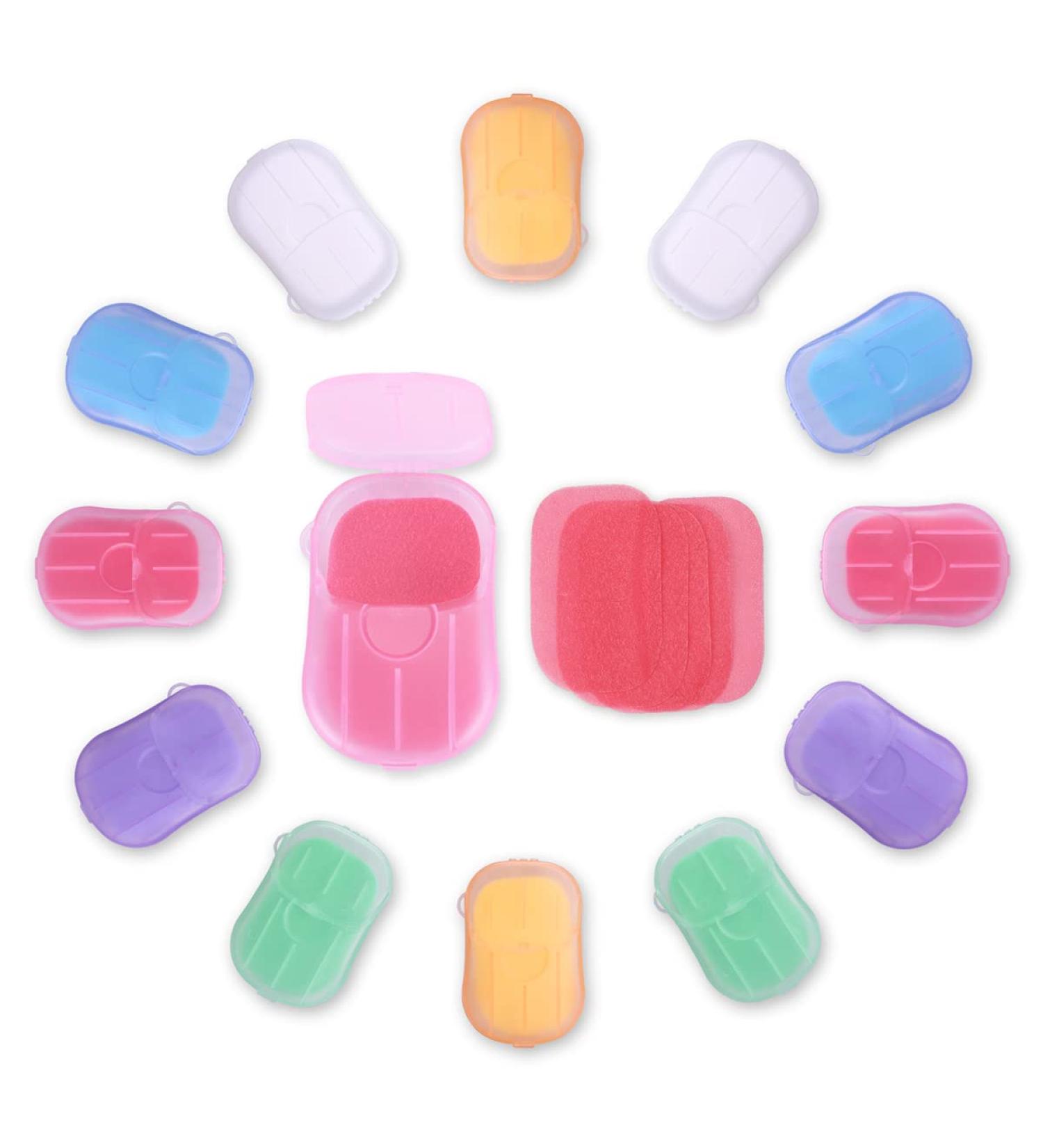 Buy Bamsod 12 Portable Fragrant Bathing Soap Leaves | Travel-Friendly Foam Paper Soap for Laundry & Hand Use - Buy Online on GoSupps.com