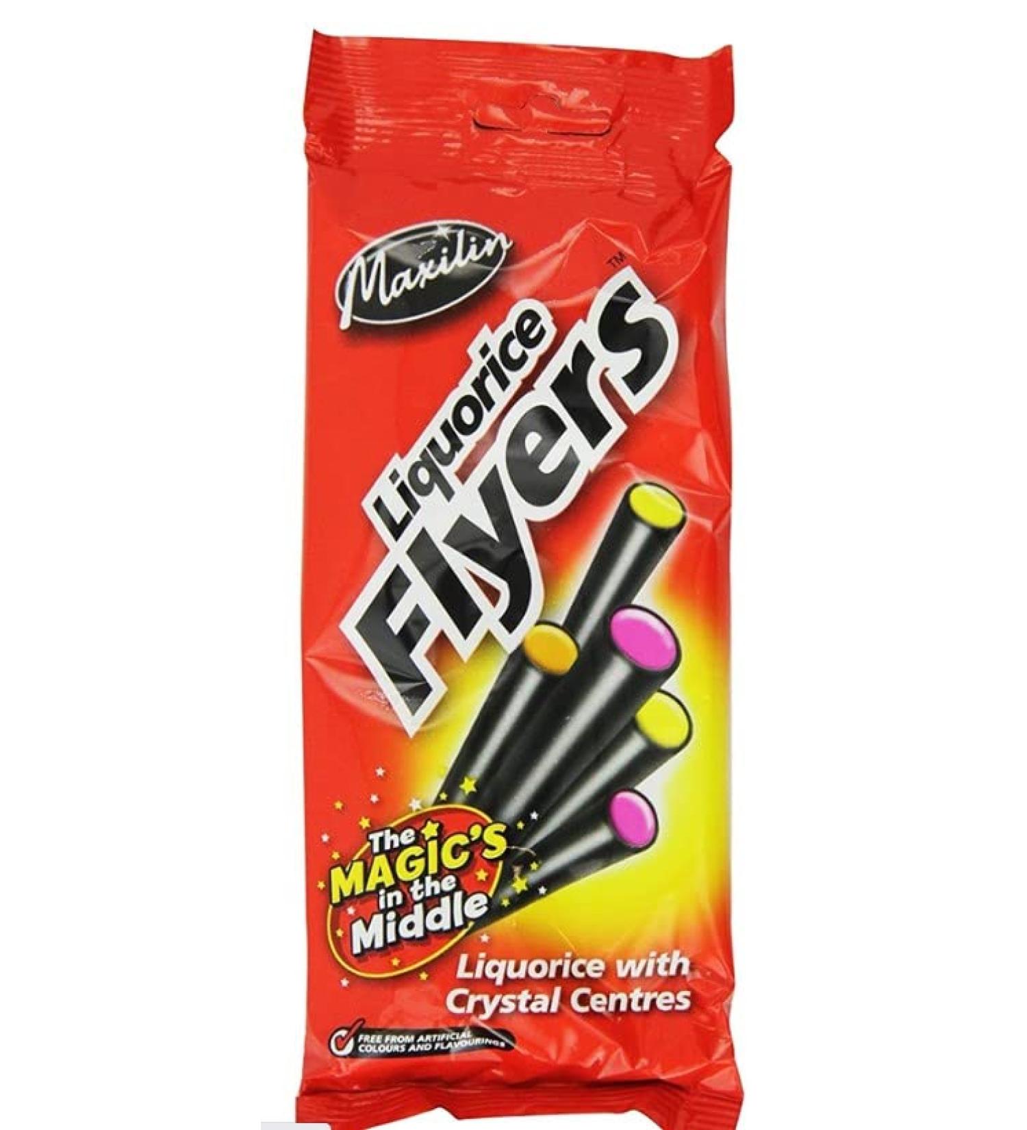 Maxilin: Liquorice Flyers 75g Delicious Tasty And Twisty Treat Gift Hamper Christmas Birthday Easter Gift (10)