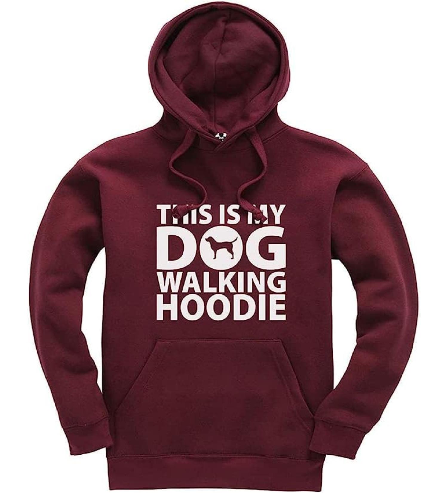 Taylor Brown This Is My Dog Walking Hoodie Unisex Hoodie Funny Pullover Top Dog Mum Gifts Burgundy L - Buy Online on GoSupps.com